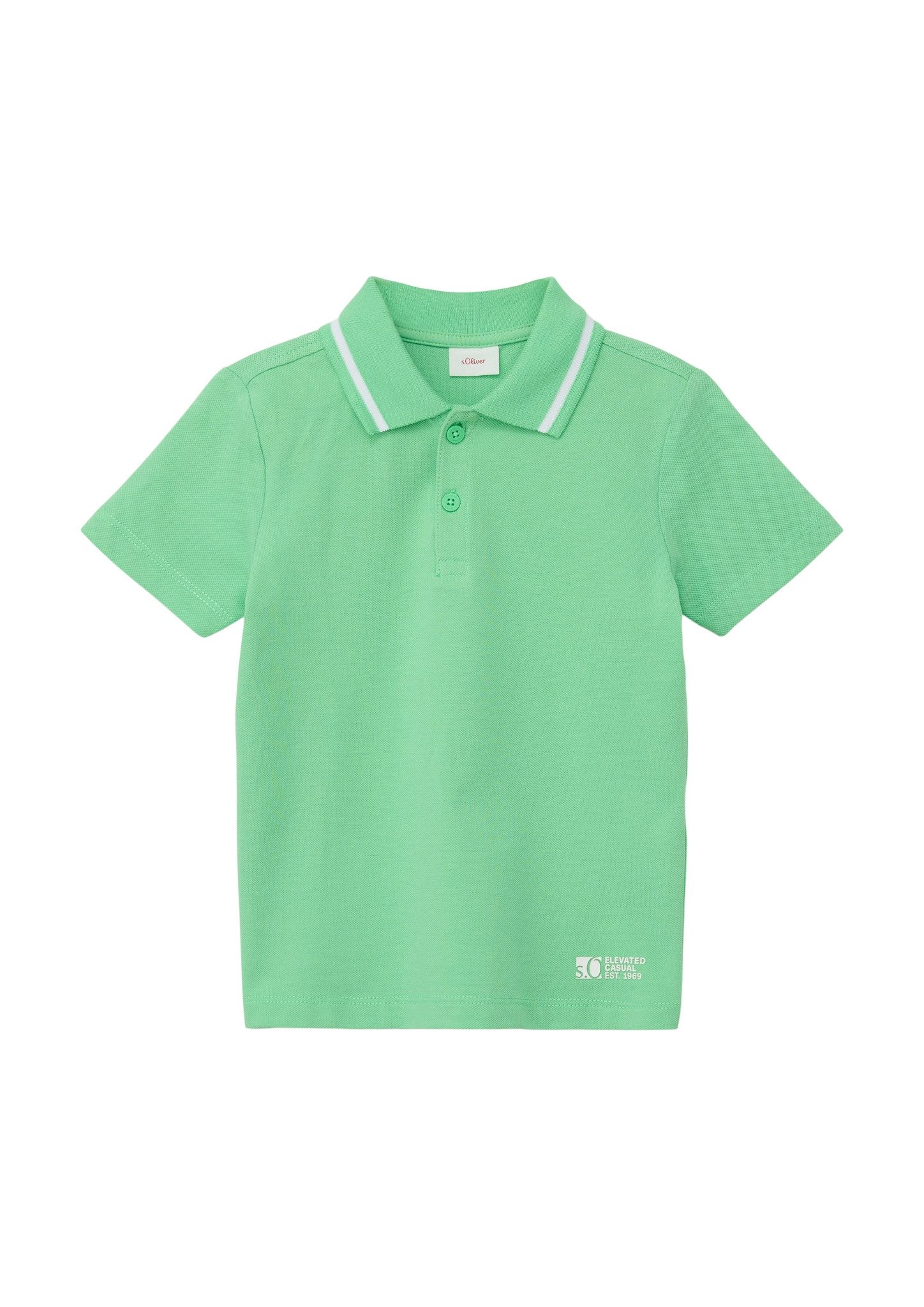 s.Oliver Junior Poloshirt mit Kontraststreifen und Logoprint