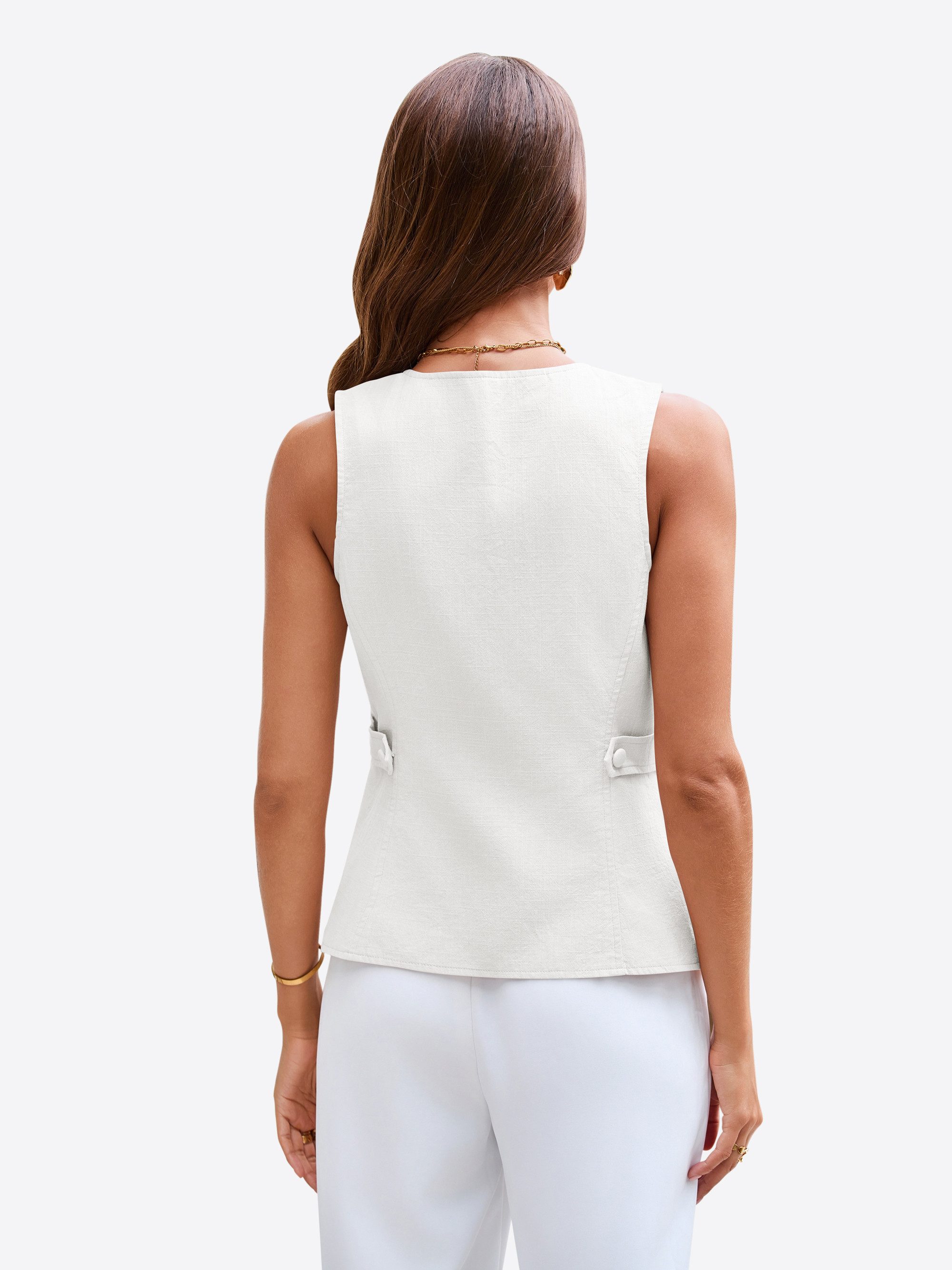 Imily Bela Anzugweste Damen Blazer-Weste mit Reverskragen (Packung, 1-tlg., 1per-Pack) mit Knöpfen