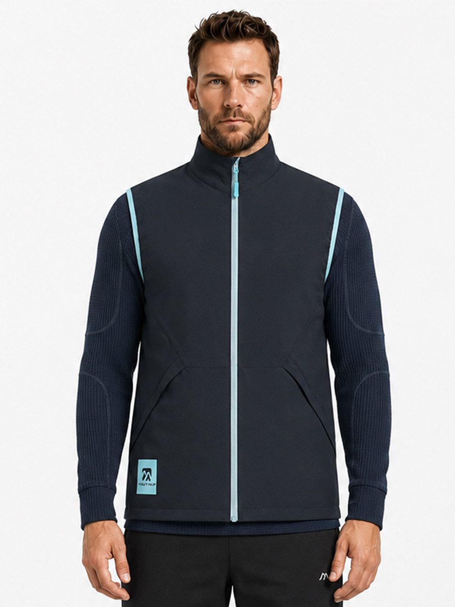 YOUTHUP Softshellweste Herren Fleeceweste mit Troyer-Kragen - warm & elastisch