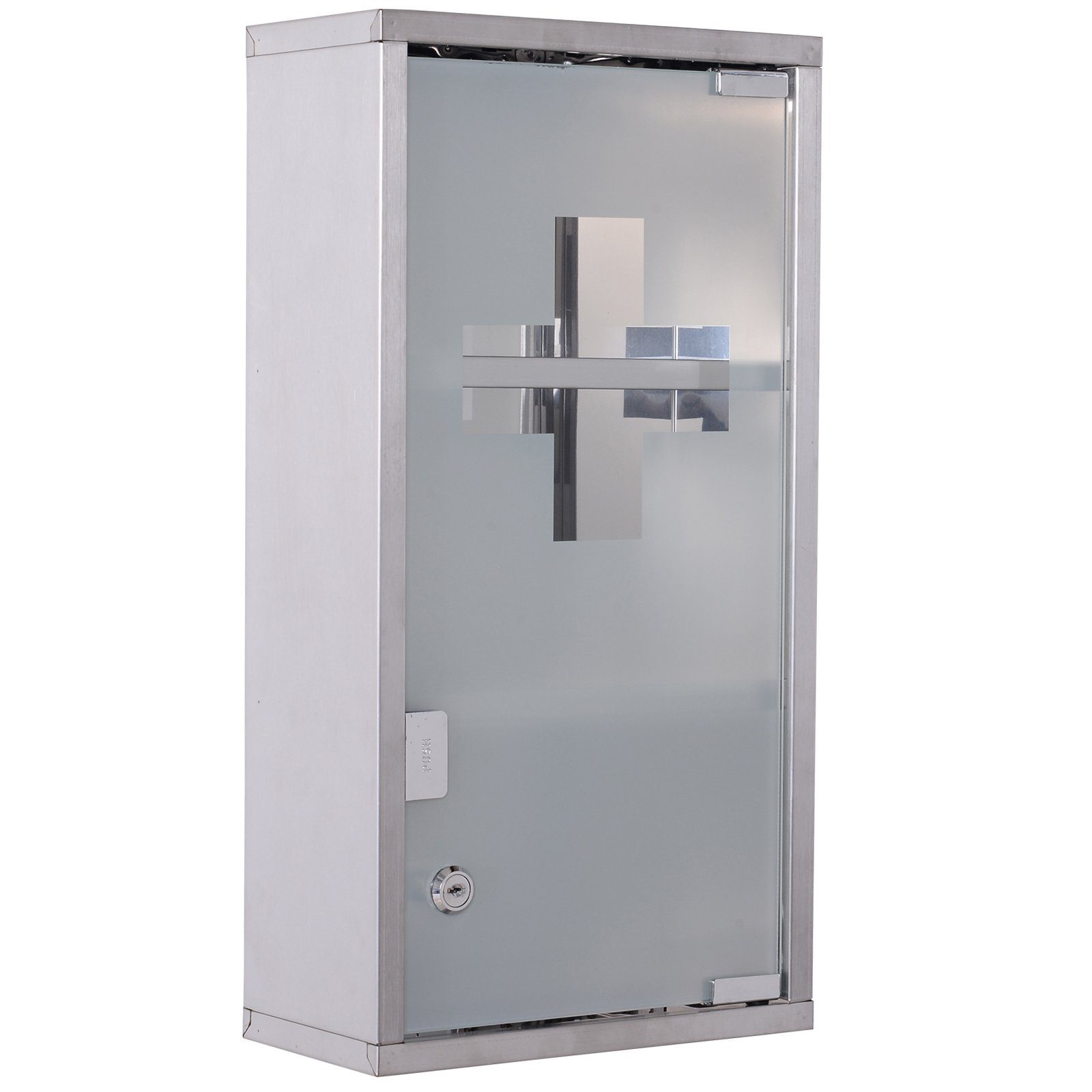 HOMCOM Medizinschrank Medikamentenschrank mit 3 Fächer