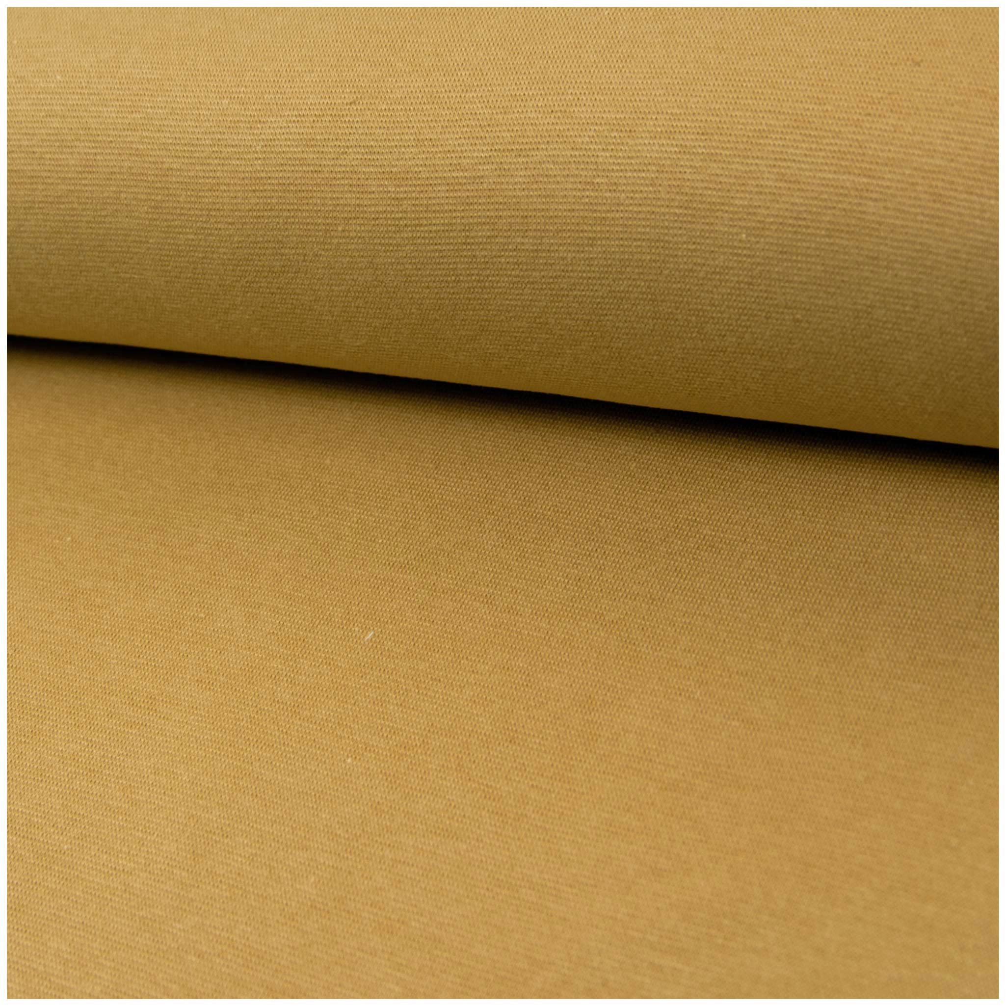 maDDma Stoff Bio-Bündchenstoff Schlauchware 35 (70)cm breit ab 25cm, hellgelb