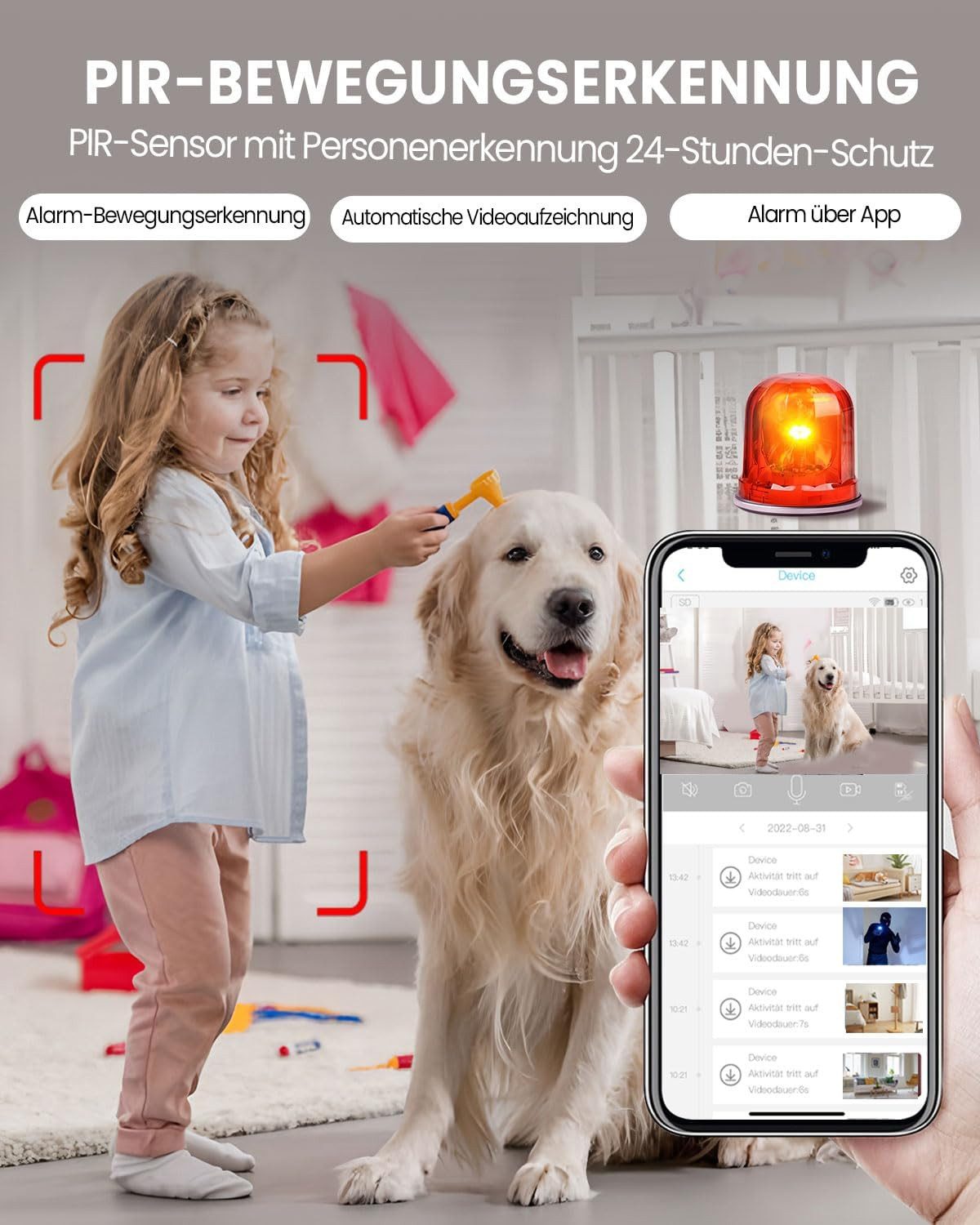 SpionProfi Überwachungskamera Wifi Mini Kamera Video 5G Wlan IP Nachtsicht Bewegungsmelder (1-tlg., 4K Mini Wlan Wifi Kamera mit kostenloser Live App) – Bild 4 von 5