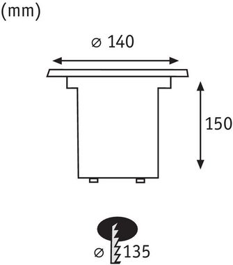 Paulmann LED Einbauleuchte Plug & Shine, Plug & Shine, LED fest integriert, Warmweiß, IP67 3000K 24Vschwenkbar