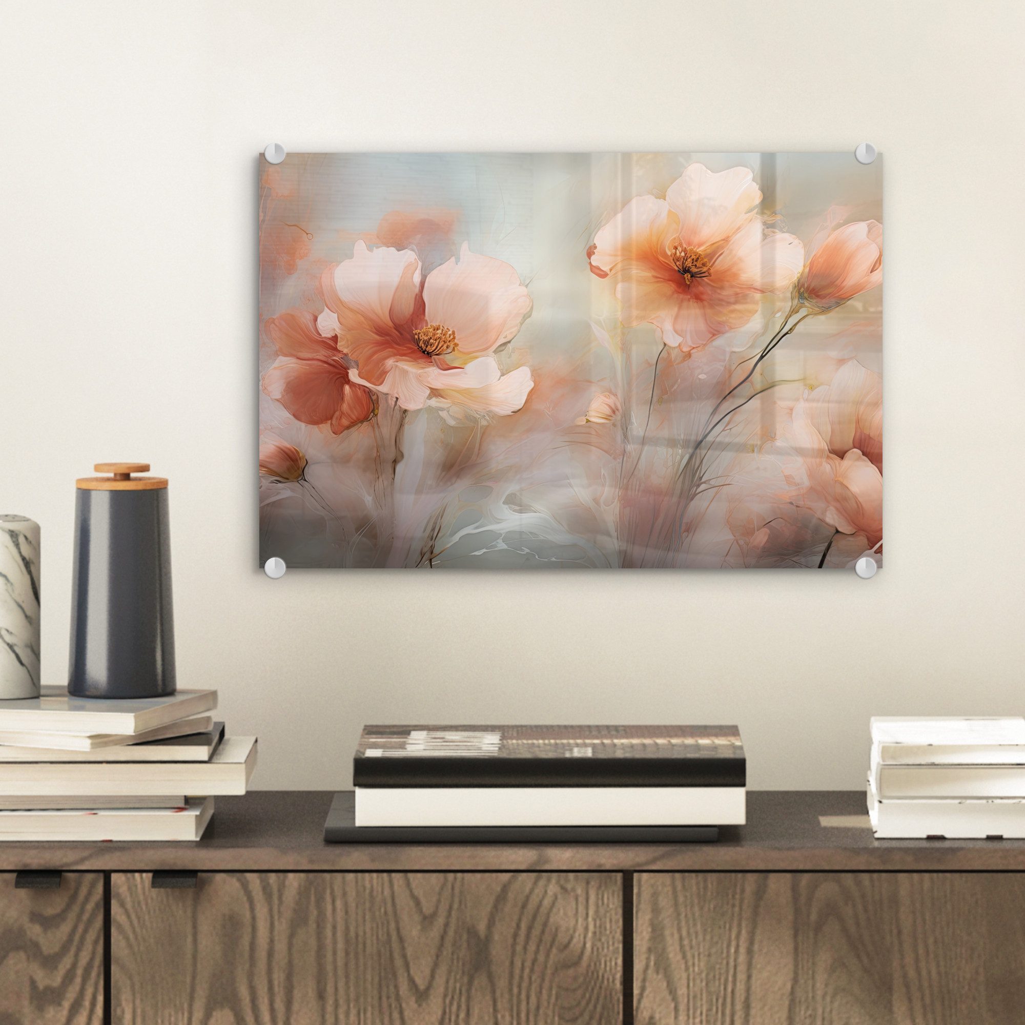 MuchoWow Acrylglasbild Blumen - Pastell - günstig online kaufen