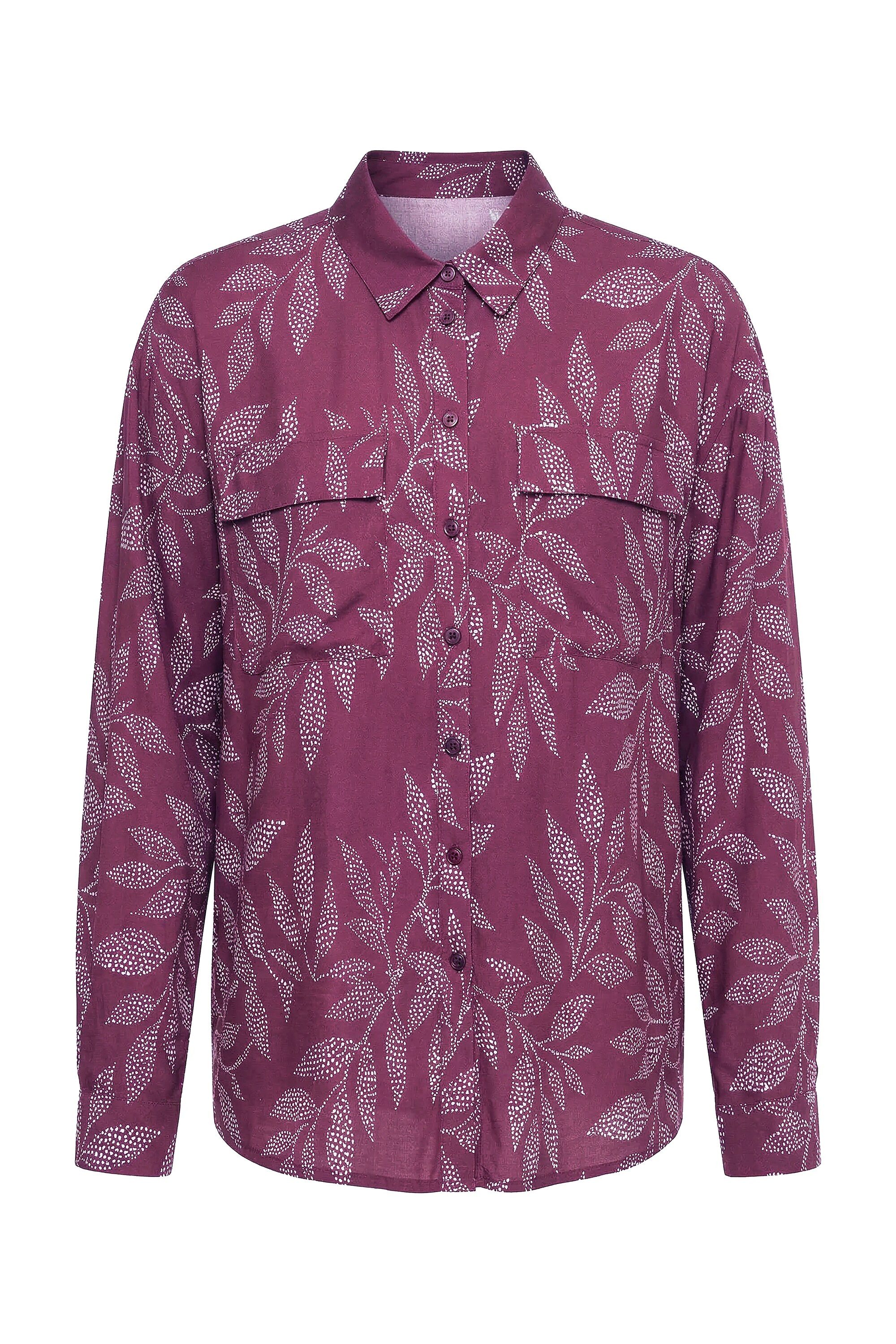 Studio Untold Hemdbluse Hemd Boxy Shape Krepp Print