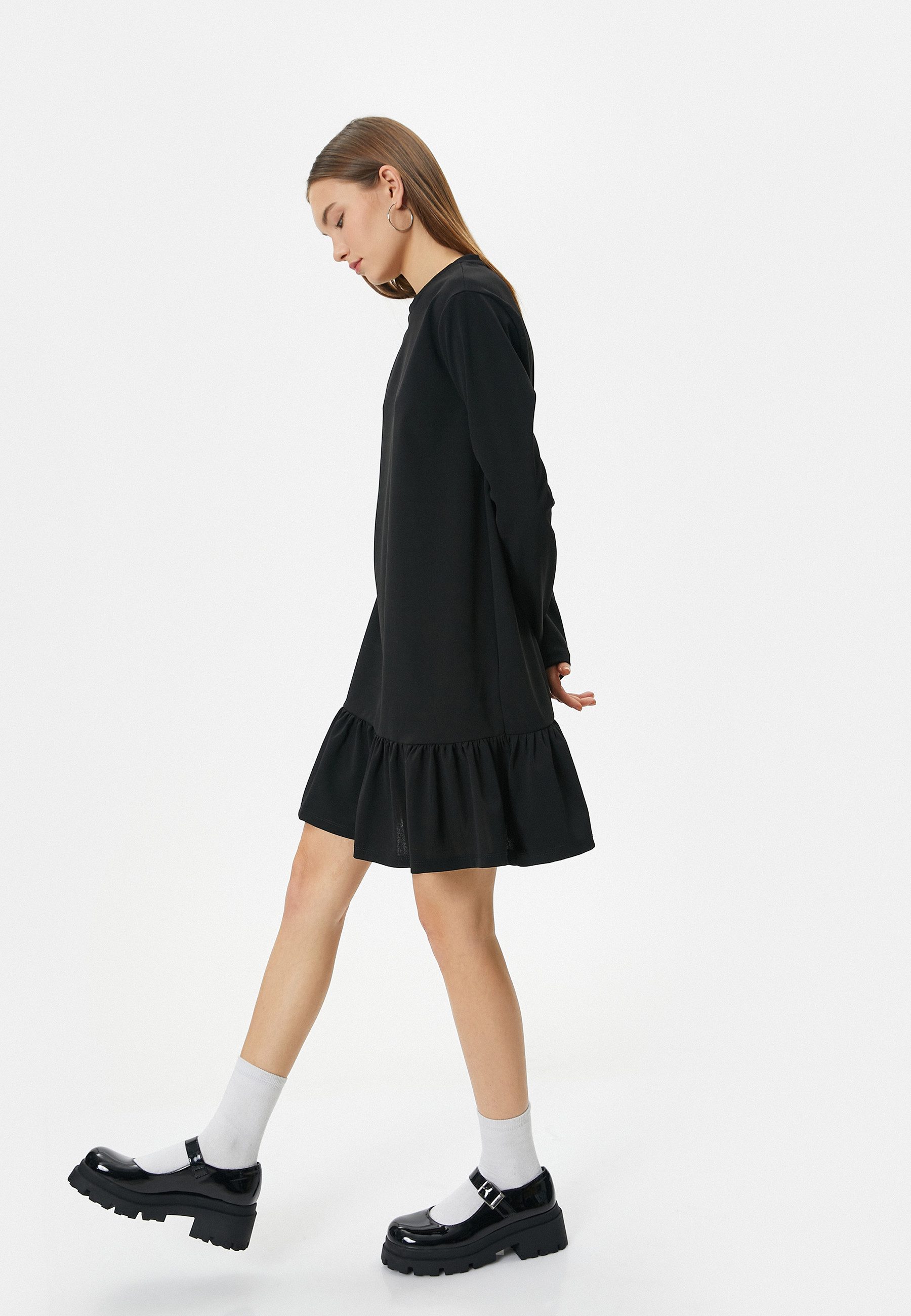 Koton Badekleid Mini Länge Basic Volantkleid