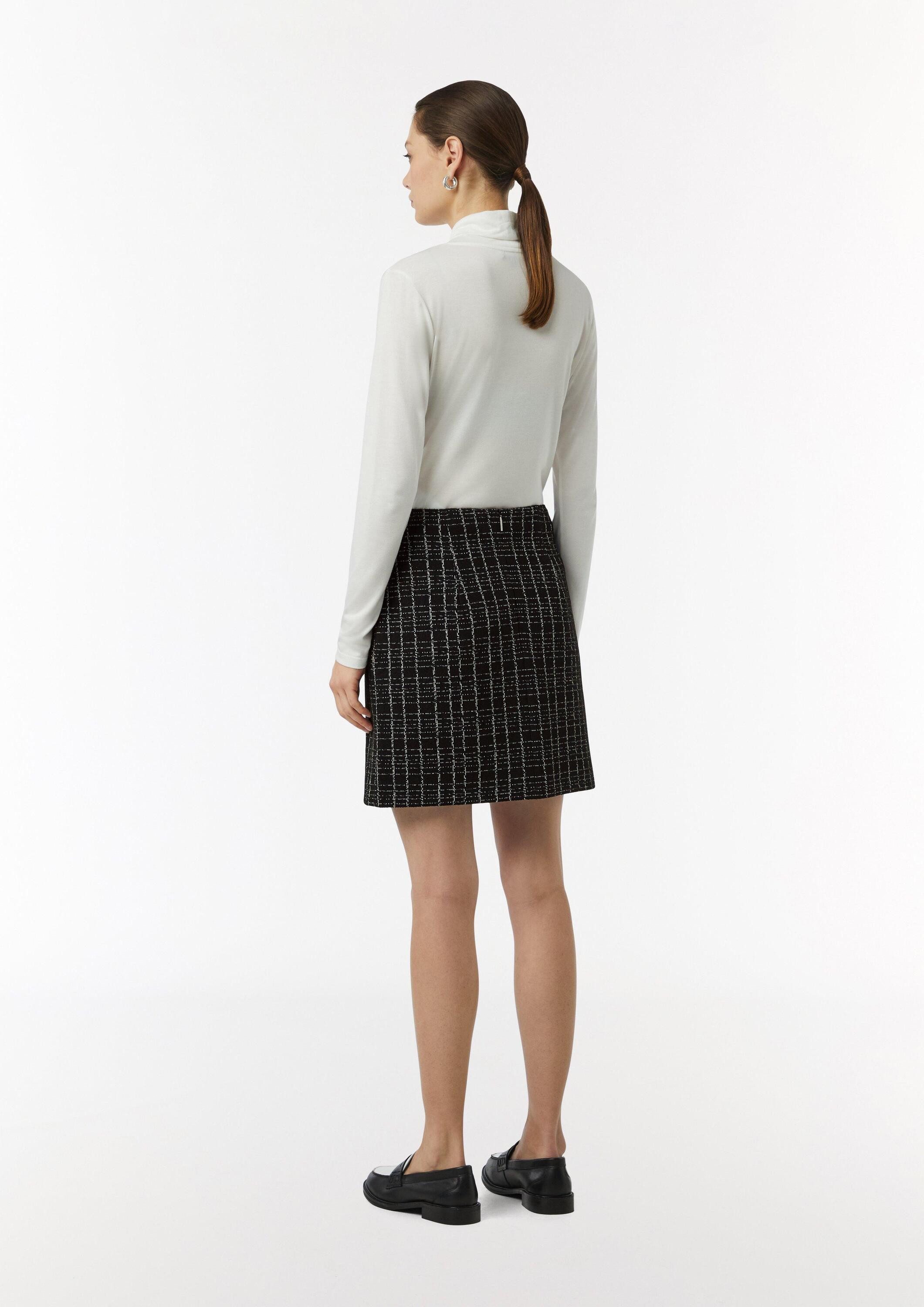 comma Minirock Rock Kurzer Rock in Bouclé Jersey