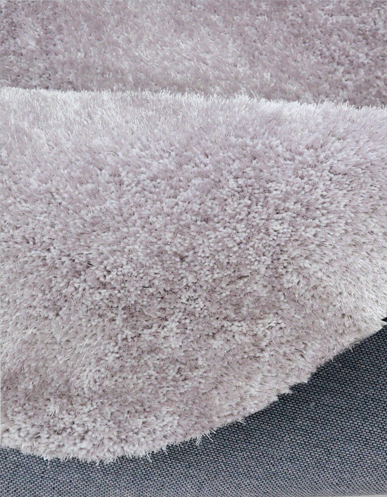 Bruno Banani Hochflor-Bettumrandung Dana Teppich, Kundenliebling, Höhe 30 mm, (3-tlg), unifarben, Mikrofaser, pflegeleicht, Bettvorleger, Schlafzimmer – Bild 5 von 5