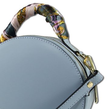 Toscanto Schultertasche Toscanto Tasche hellblau Schultertasche (Schultertasche), Damen Schultertasche Leder, hellblau, Größe ca. 18cm