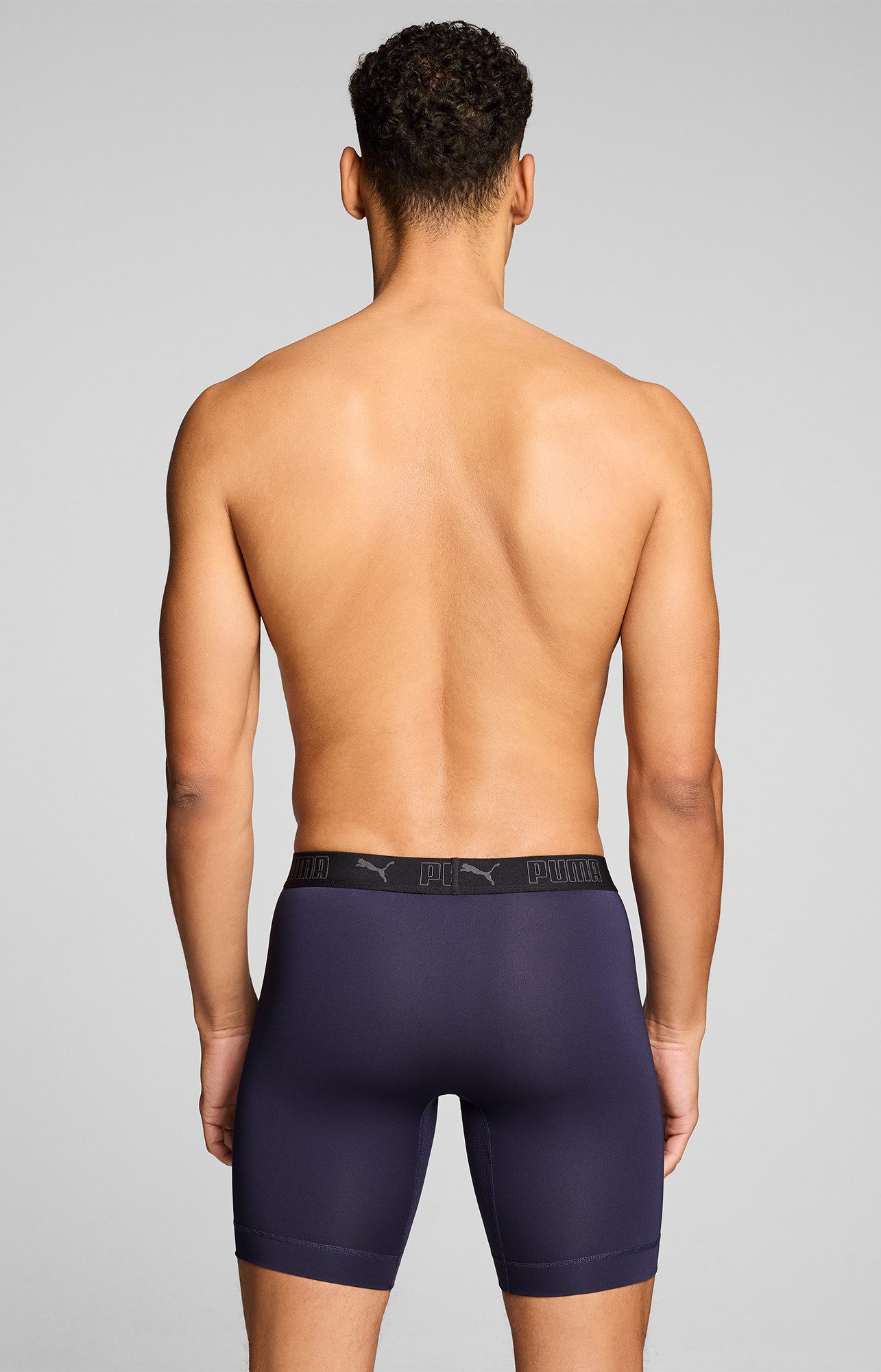 PUMA Langer Boxer PUMA MEN SPORT MICROFIBER LONG BOXERS 2P (2er Pack) mit Logo-Bund