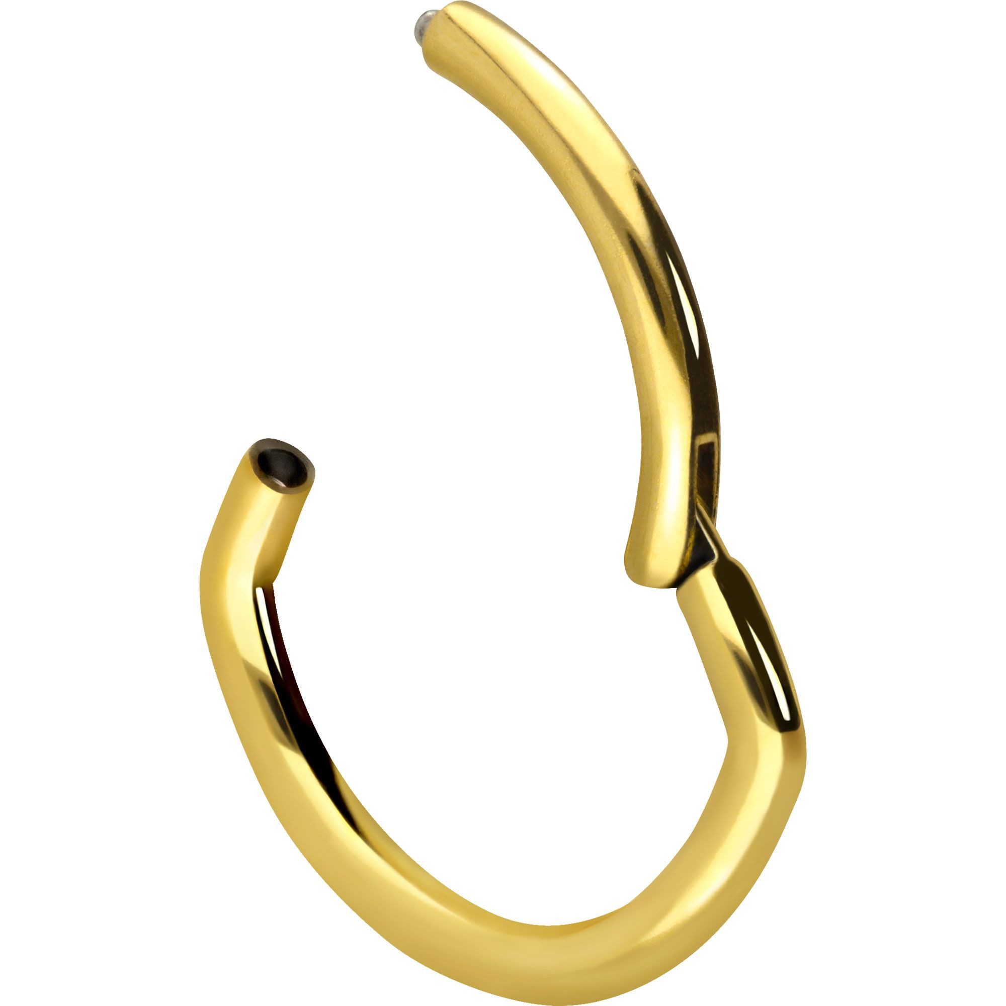 PIERCINGLINE Nasenpiercing Titan Segmentring Clicker OVAL + EINGEFASSTE KRISTALLE Ohrpiercing (Clicker, 1-tlg), Ohrpiercing für Conch, Helix, Tragus, Daith, Lobe