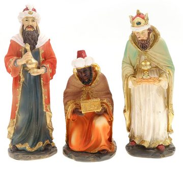 ELLUG Krippenfigur Krippenfiguren Set 11tlg. heilige Familie, heilige drei Könige, Engel & Hirte H.: 15cm (11 St)
