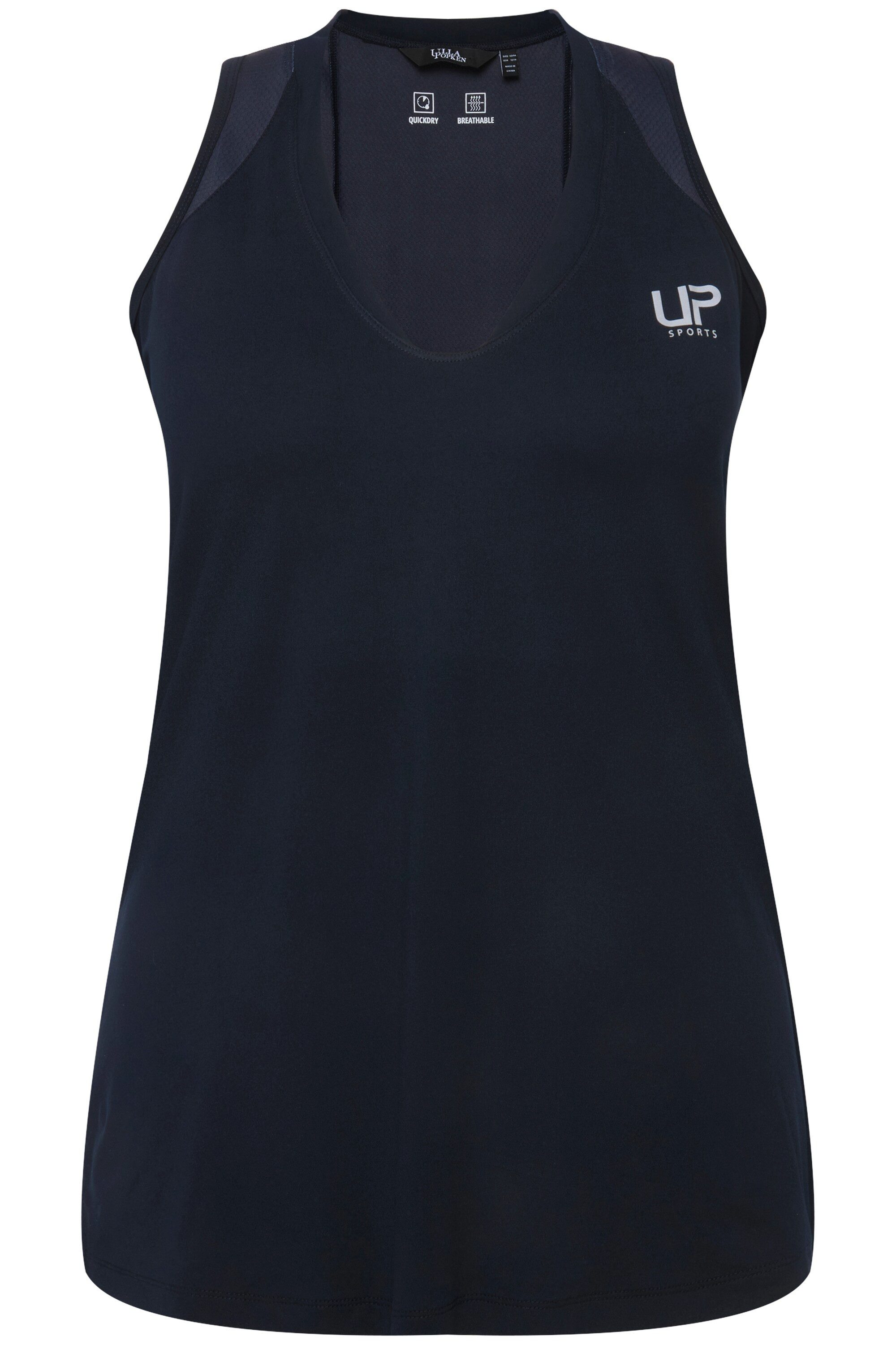 Ulla Popken Longtop Funktions-Top schnelltrocknend V-Ausschnitt günstig online kaufen