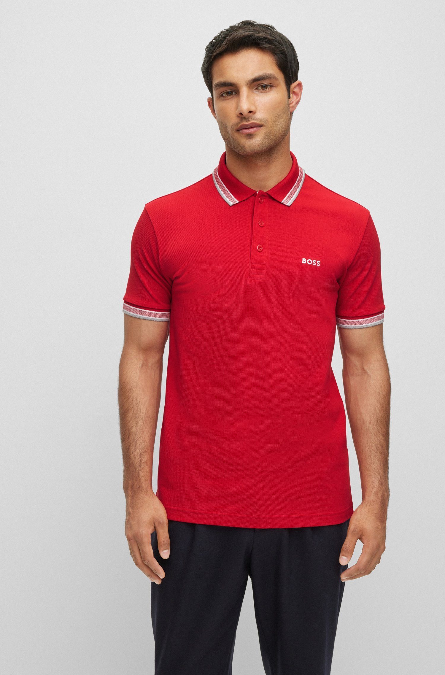 Paddy (1-tlg) GREEN Poloshirt (610) BOSS Rot