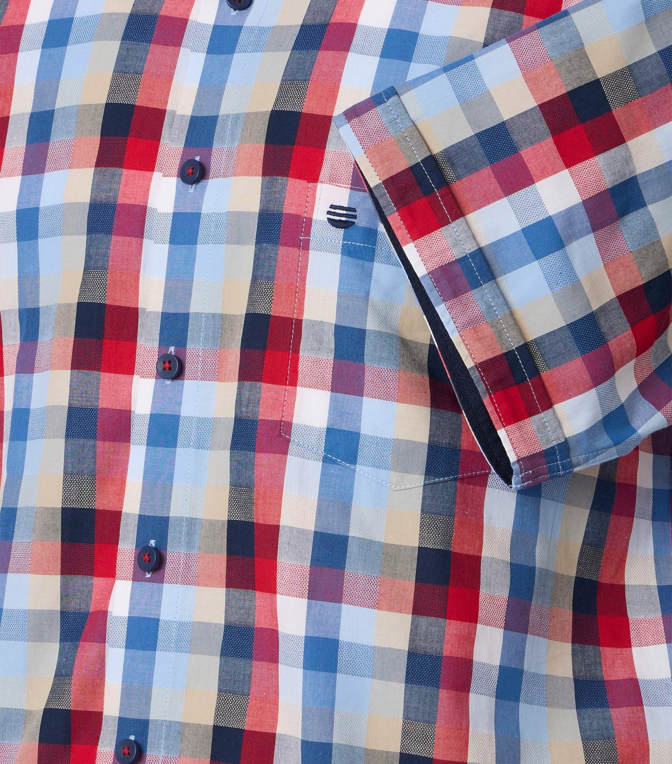 Redmond Kurzarmhemd kariert Comfort Fit