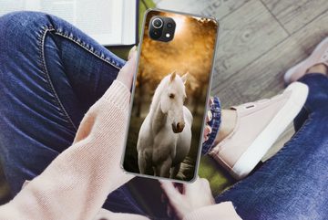 MuchoWow Handyhülle Pferd - Sonne - Herbst - Tiere - Natur, Phone Case, Handyhülle Xiaomi Mi 11 Lite, Silikon, Schutzhülle