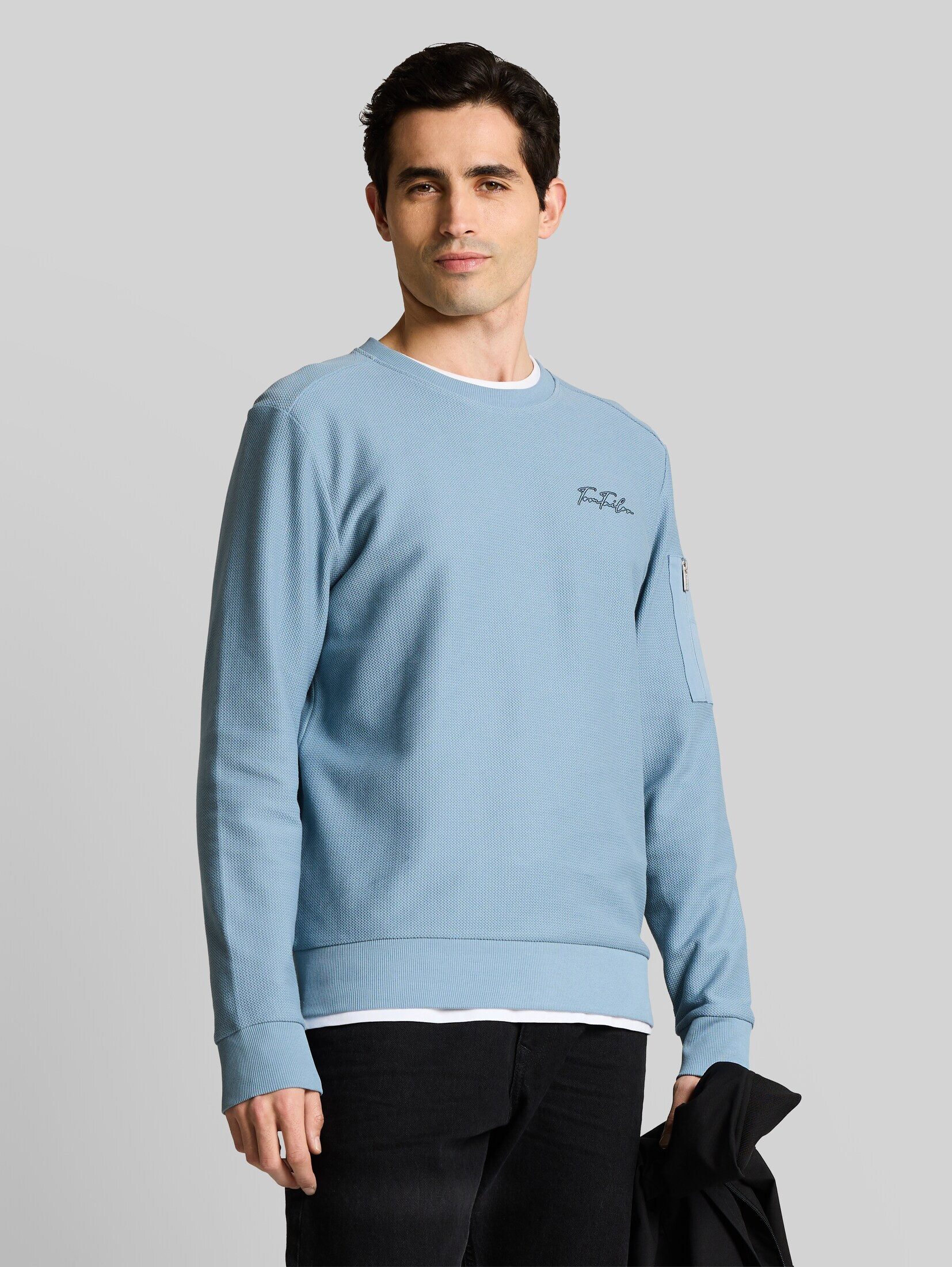 TOM TAILOR Sweatshirt Strick & Sweatshirts Sweatshirt mit Reißverschlusstasche