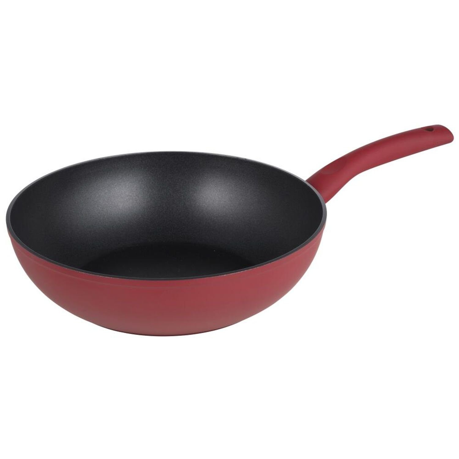 Hatex Bratpfanne 6x Alu-Wokpfanne ø28cm Bratpfanne geschmiedet antihaft für alle Herdar, Aluminium