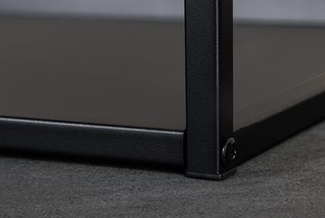 LebensWohnArt Regal Elegantes Regal ACERO 180cm schwarz Metall Raumteiler