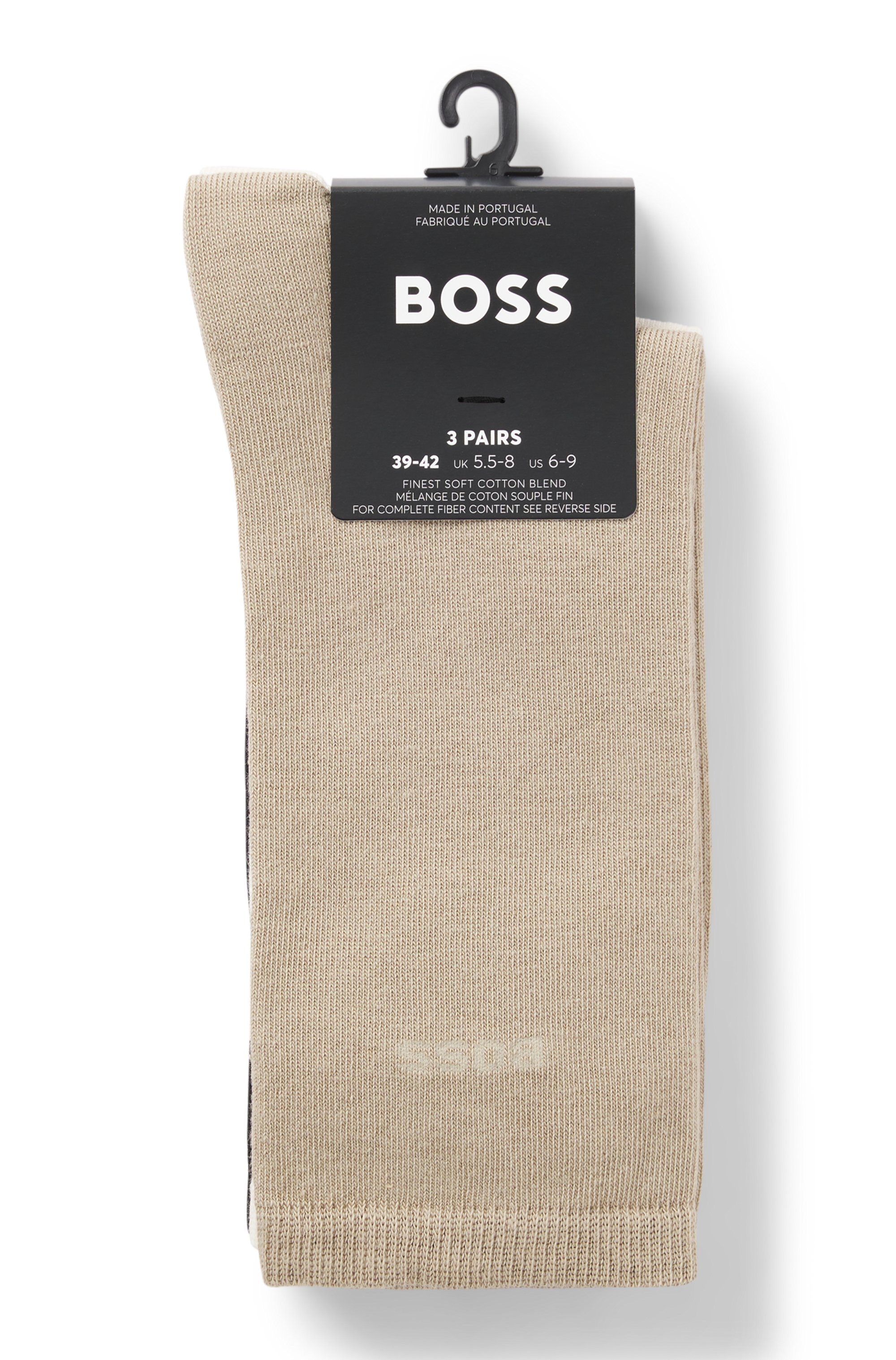 BOSS Freizeitsocken (3-Paar) mit Logoschriftzug