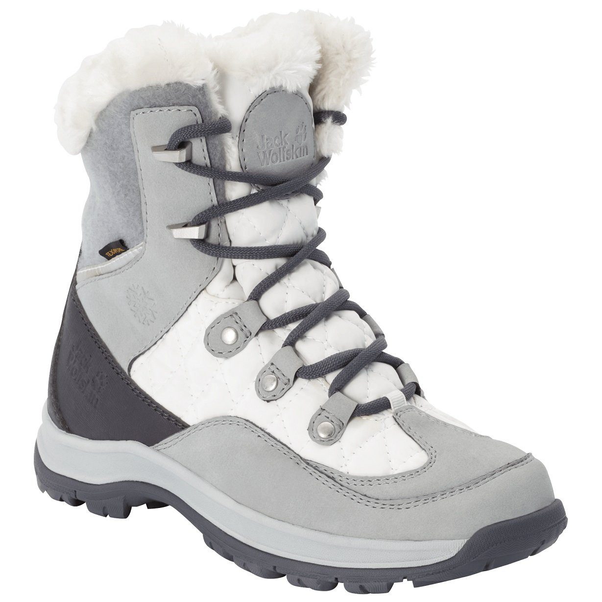 Jack Wolfskin Aspen Mid Texapore (wasserdicht) weiss/grau Damen Winterstief günstig online kaufen