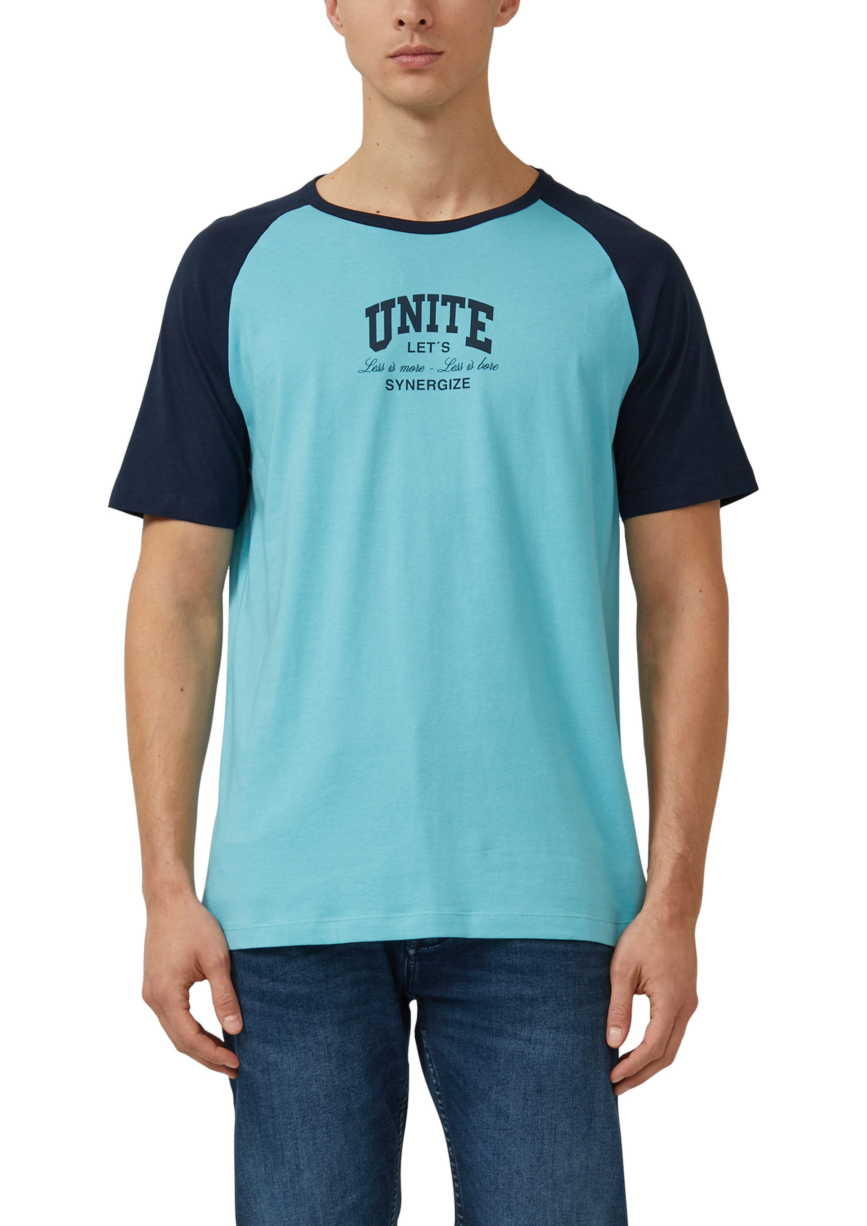 s.Oliver Kurzarmshirt im Collage-Stil und mit Print
