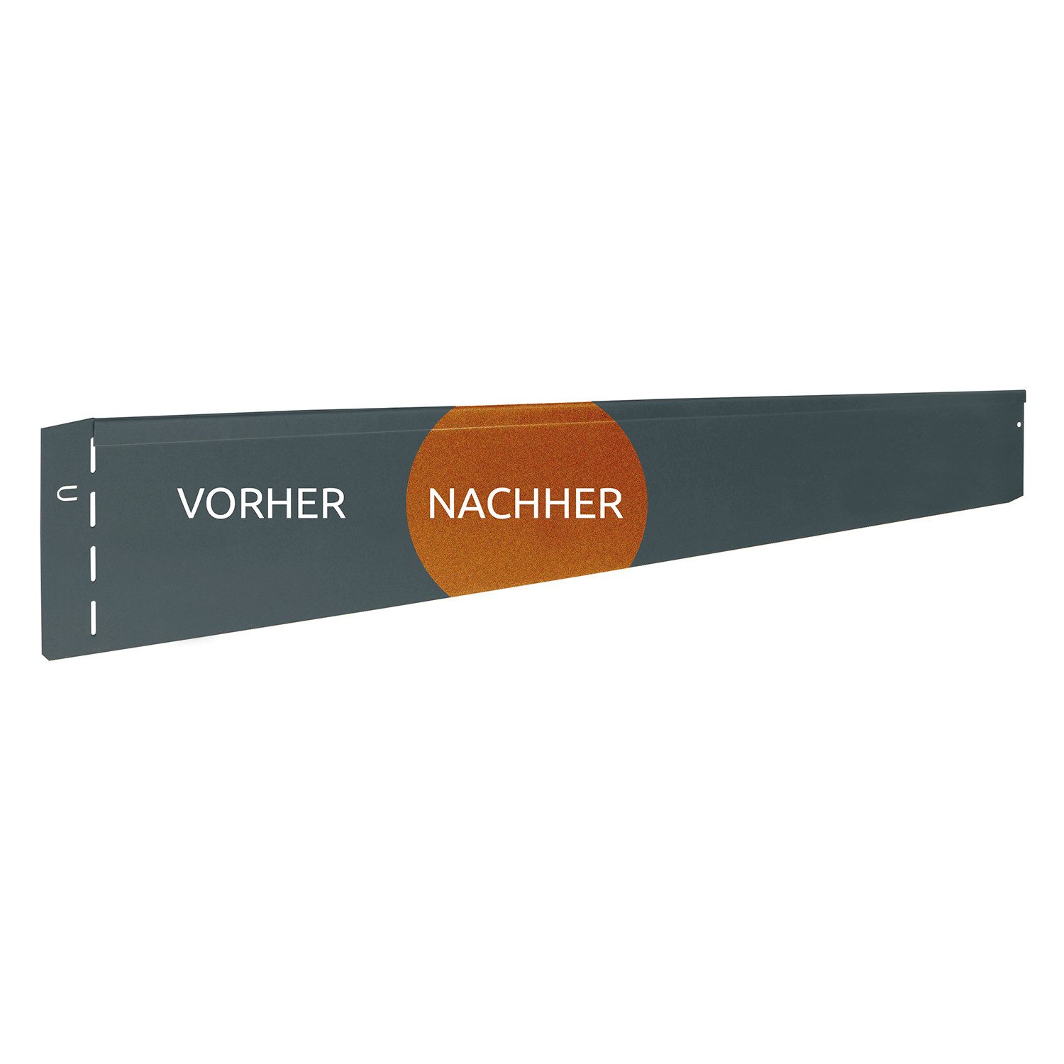 Bellissa Rasenkante Metall Corten-Stahl 118x13cm Rasenbegrenzung Rasen- & Beetabgrenzung, LxH: 115x13 cm