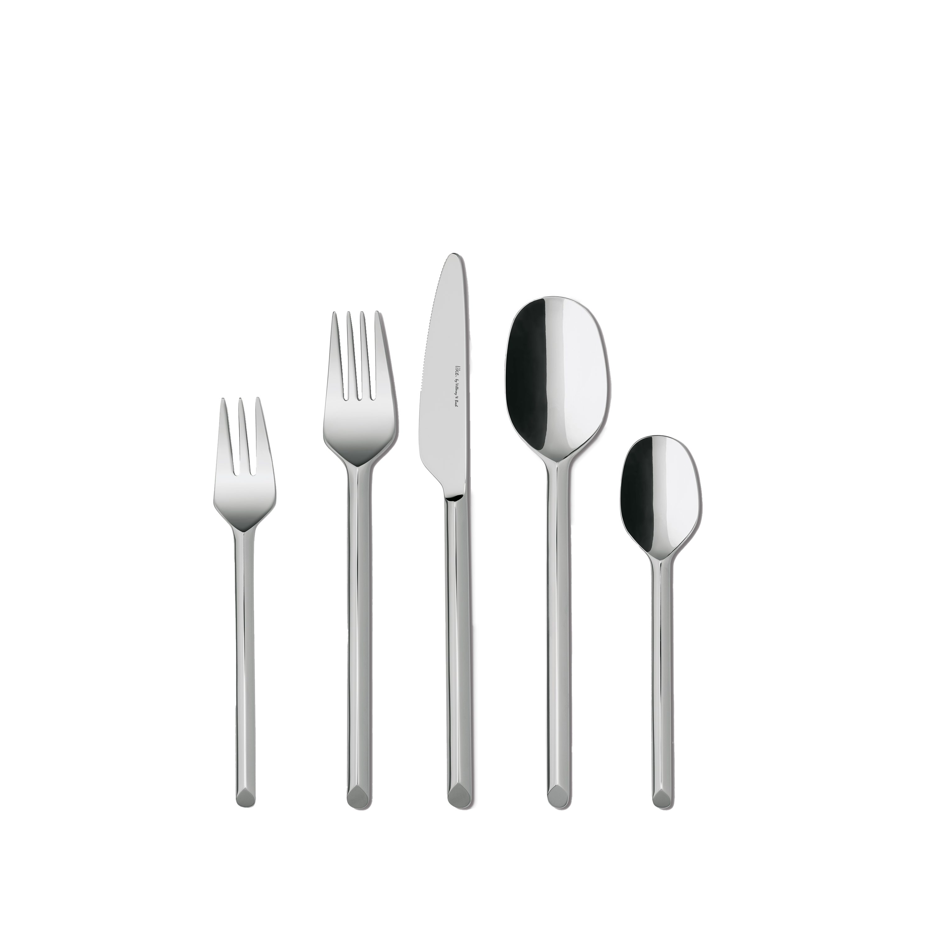 like. by Villeroy & Boch Besteck-Set Like Besteckset (20-tlg), 4 Personen, Edelstahl 18/10, Rostfreier und spülmaschinenfester Edelstahl