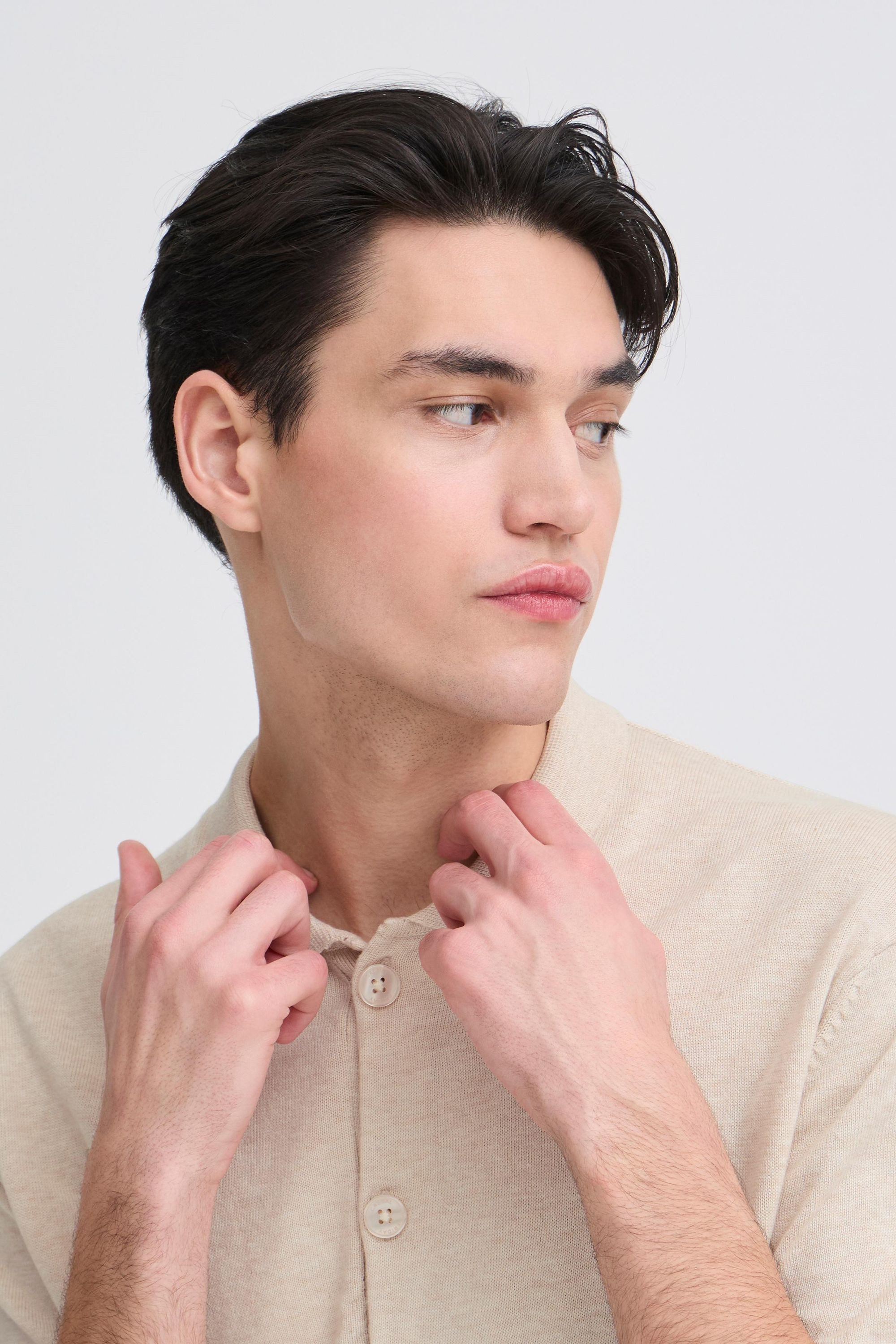 Casual Friday Kurzarmhemd CFBells Basic Strick Polohemd