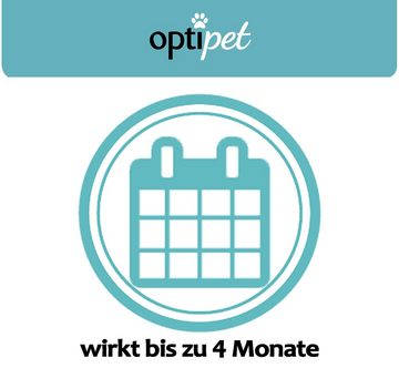 OptiPet Tier-Halsband Flohhalsband für Hunde Zeckenhalsband, Wirkt 4 Monate, wasserfest für Hunde ab 12 Wochen