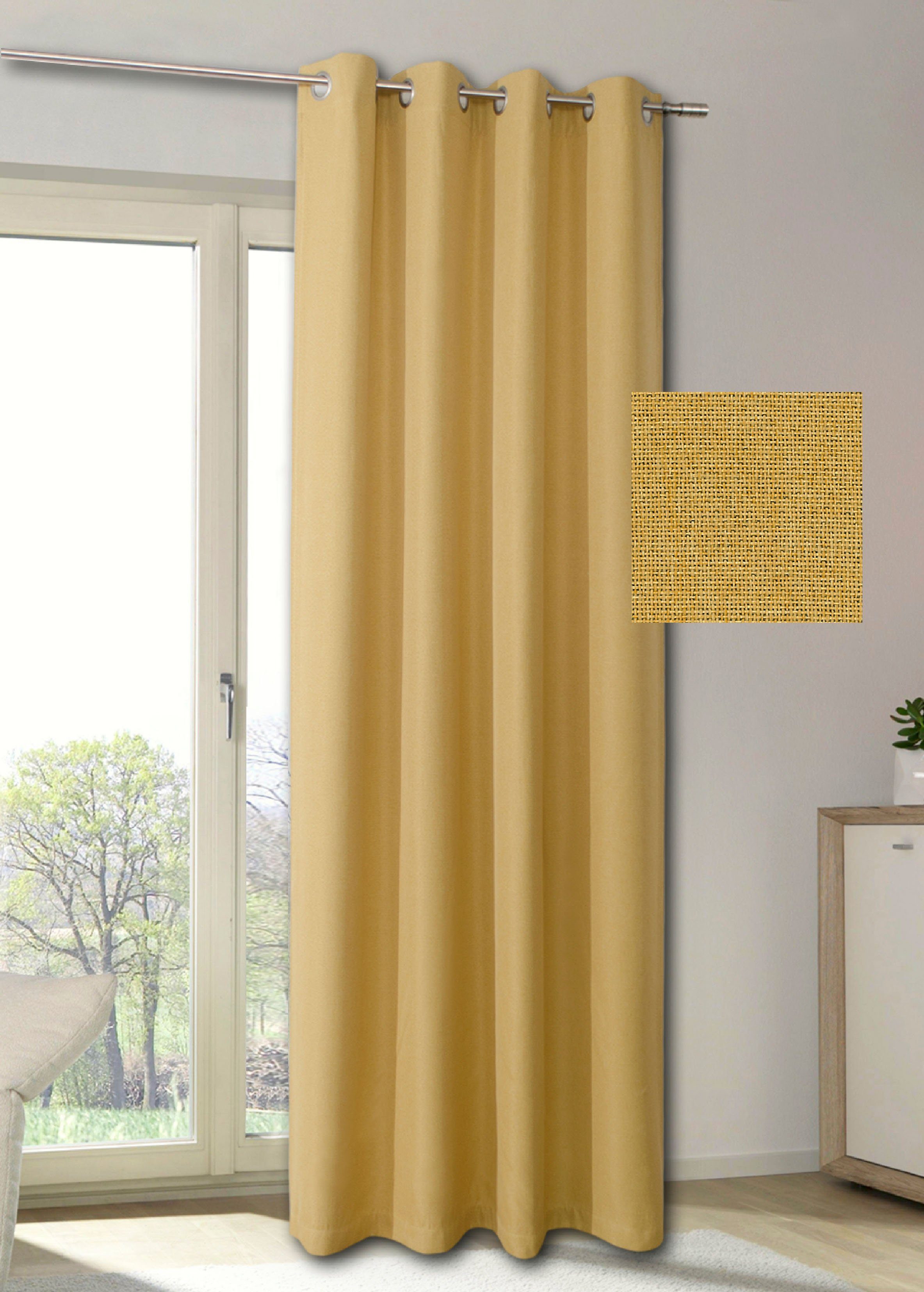 my home Vorhang MAILAND, Ösen (1 günstig online kaufen