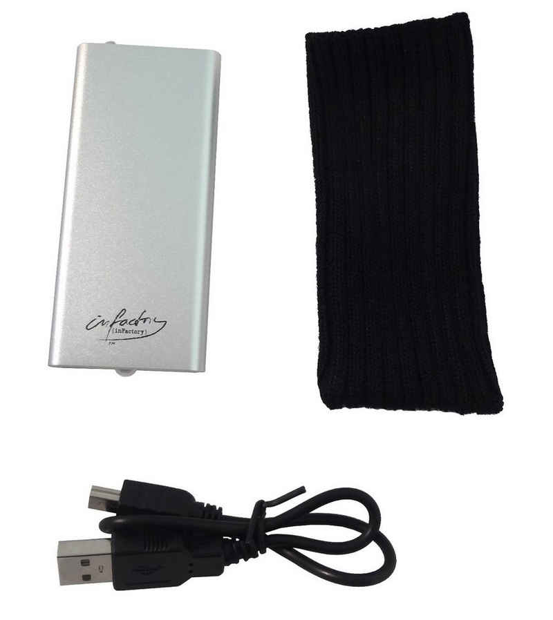 infactory Handwärmer USB Taschenwärmer Handwärmer Hosentaschenwärmer mit Akku, Wärmt bis 4 Stunden lang mit gleichbleibenden 40°C