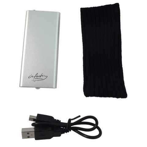 infactory Handwärmer USB Taschenwärmer Handwärmer Hosentaschenwärmer mit Akku, Wärmt bis 4 Stunden lang mit gleichbleibenden 40°C