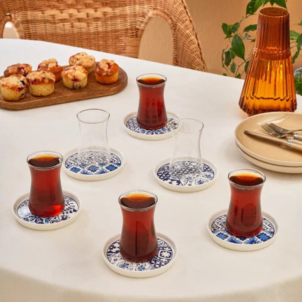 Karaca Teeservice Karaca Portela Türkisches Teeset 12-teilig, Bone China, 6 Pers.