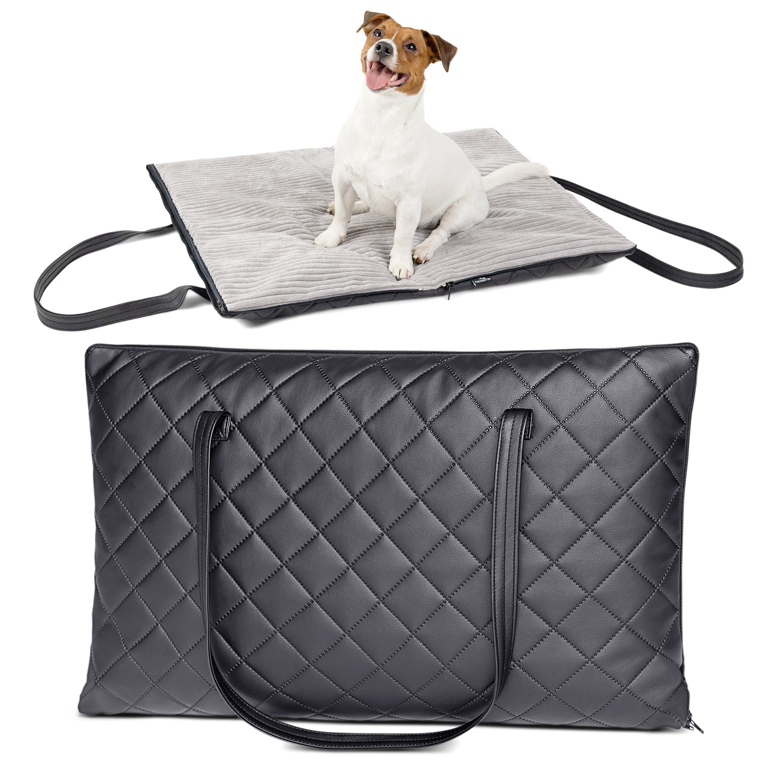 Freudentier Hundematte Outdoor Hundematte aus gestepptem Kunstleder