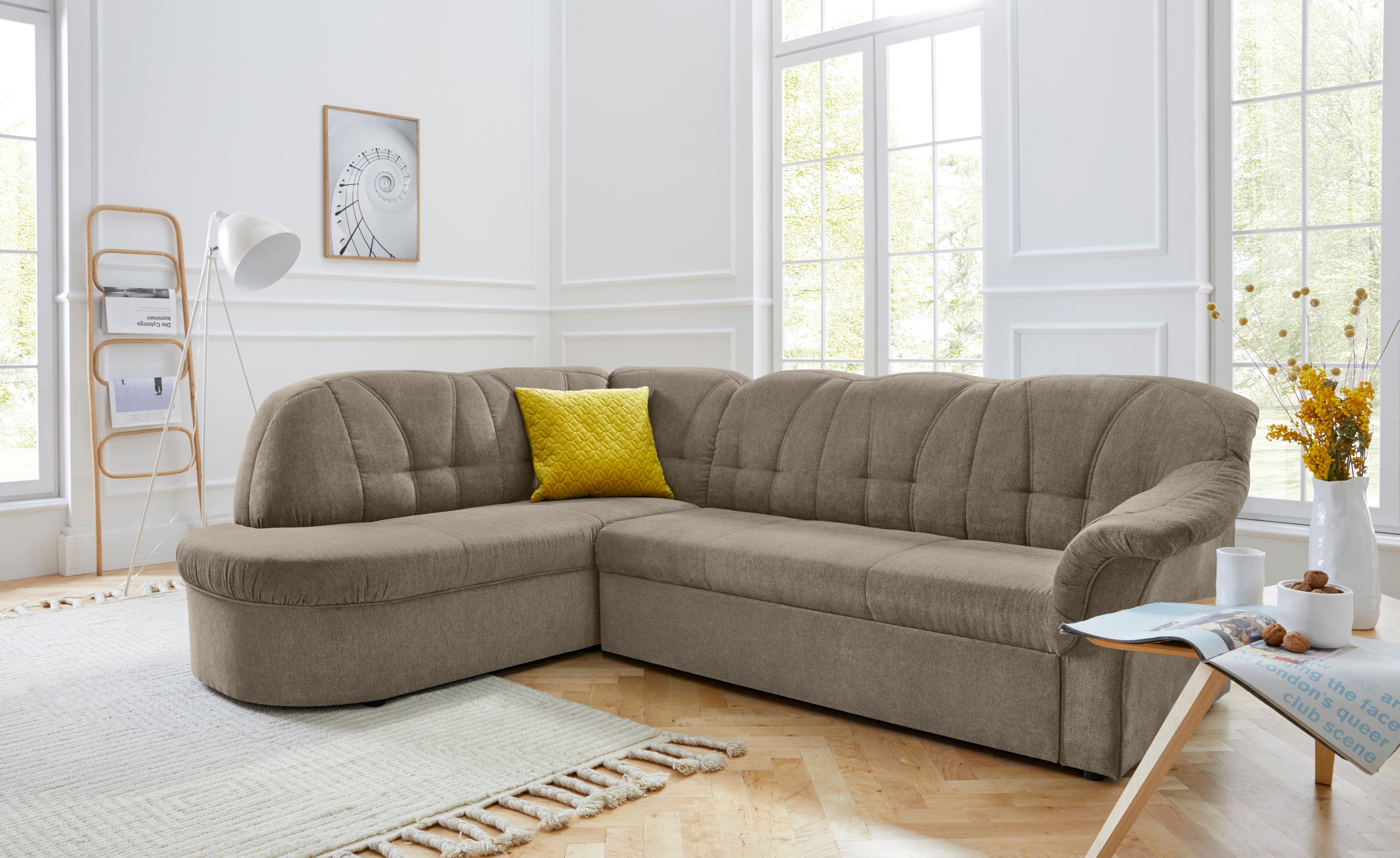 DOMO collection Ecksofa Pegnitz, elegante Rückensteppung, günstig online kaufen