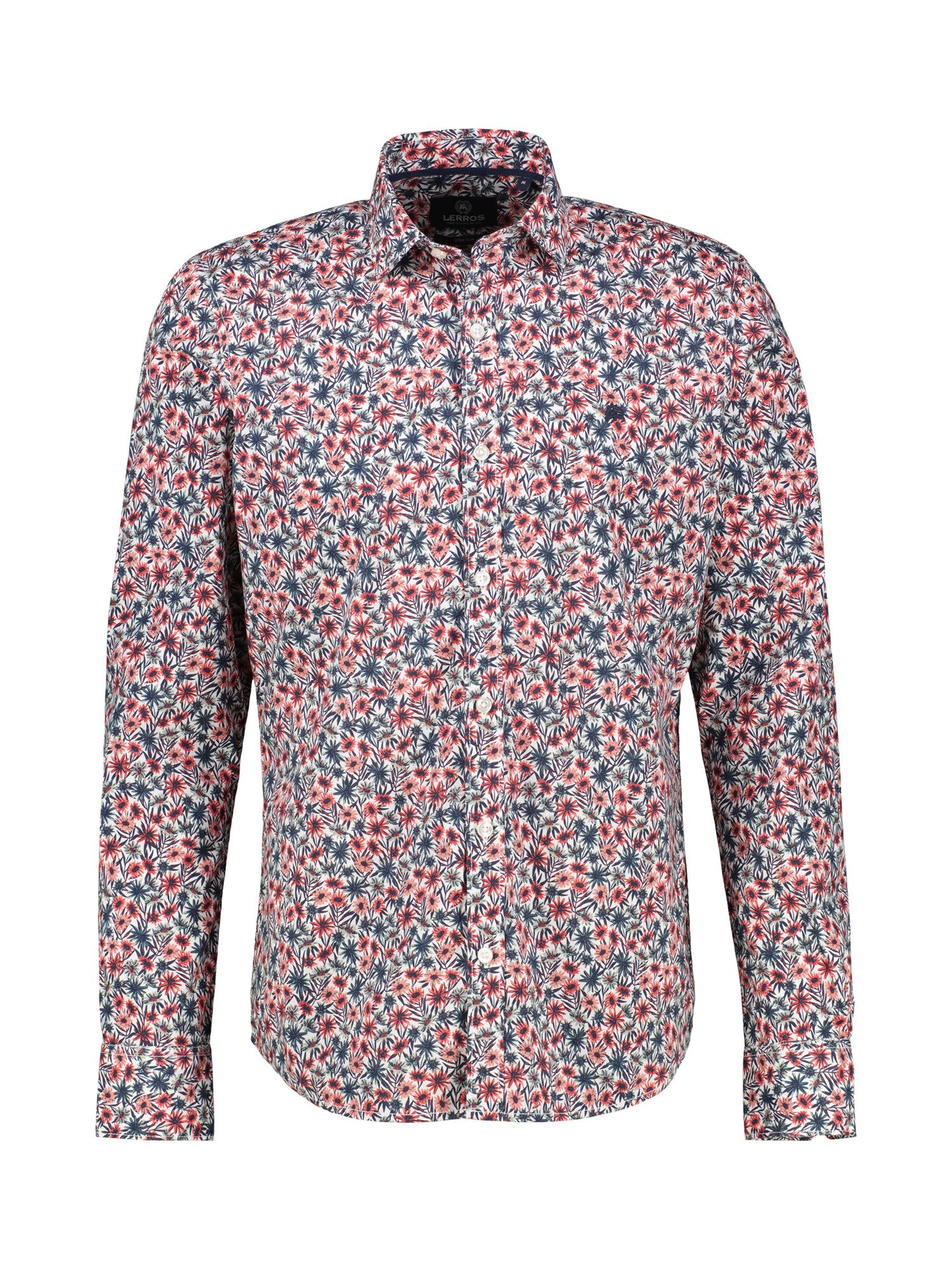 Langarmhemd LERROS Langarmhemd, floral bedruckt