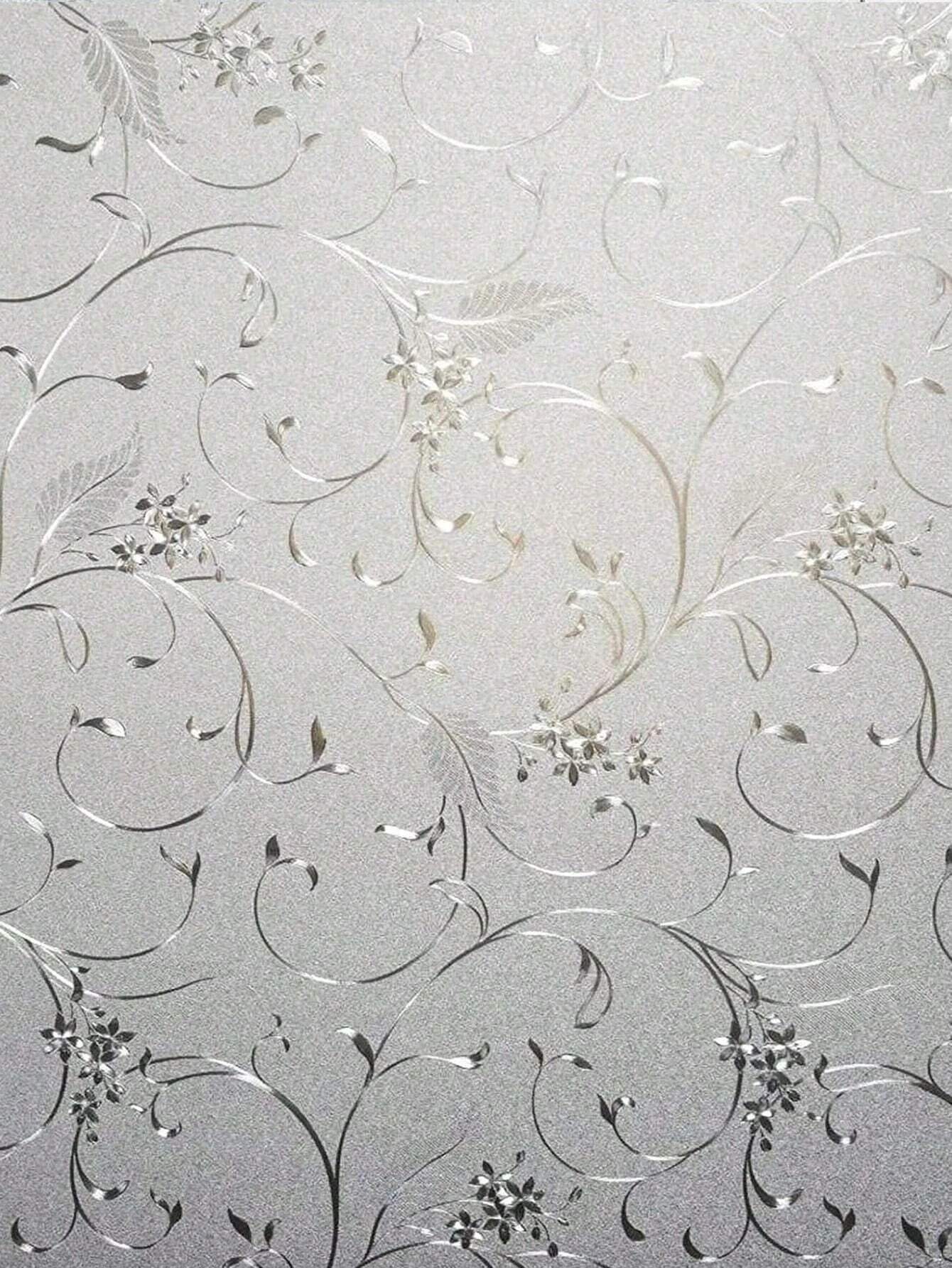 HomeBella Fensterfolie Fensterfolie Blumen Design selbsthaftend, Blickdichte Sichtschutzfolie mit UV Schutz