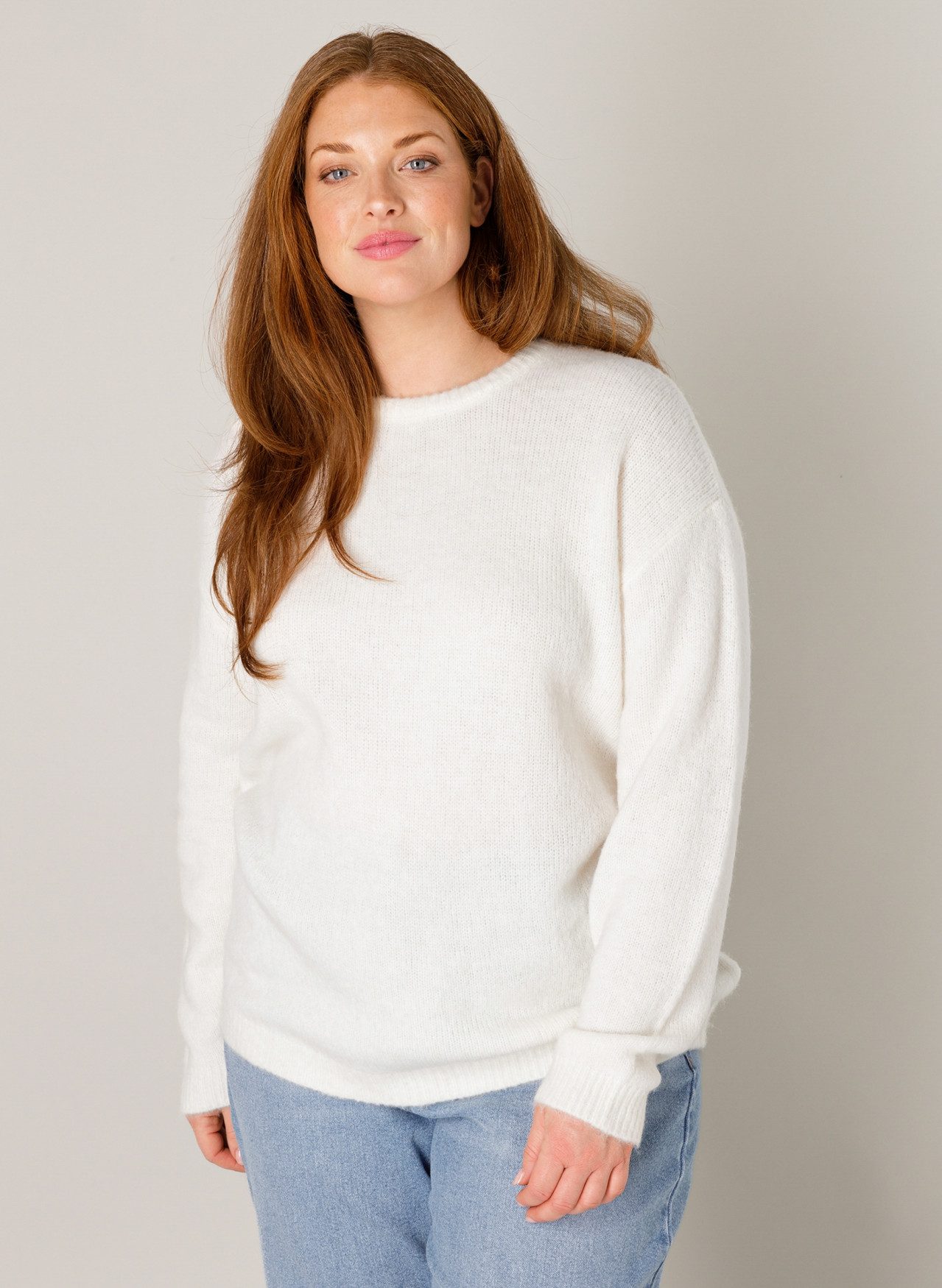 Base Level Curvy Strickpullover Yanara mit Wolle und Elasthan günstig online kaufen