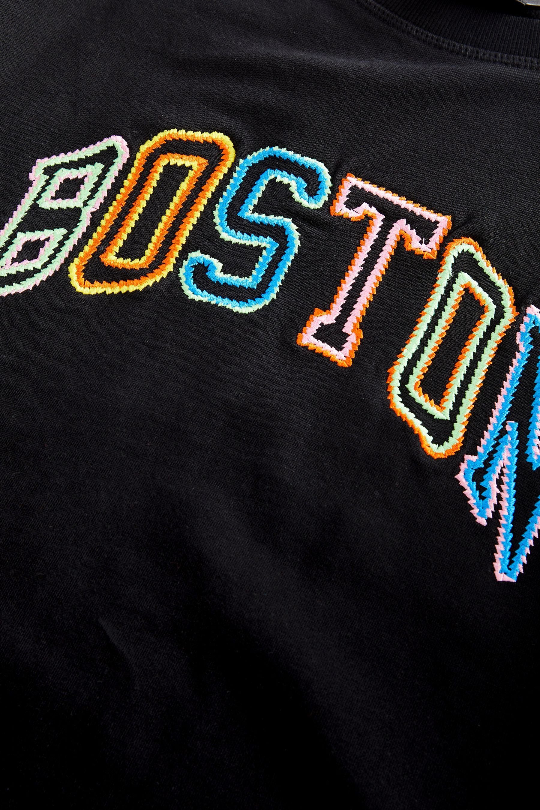 Next Sweatshirt Stickerei mit Boston (1-tlg) Sweatshirt