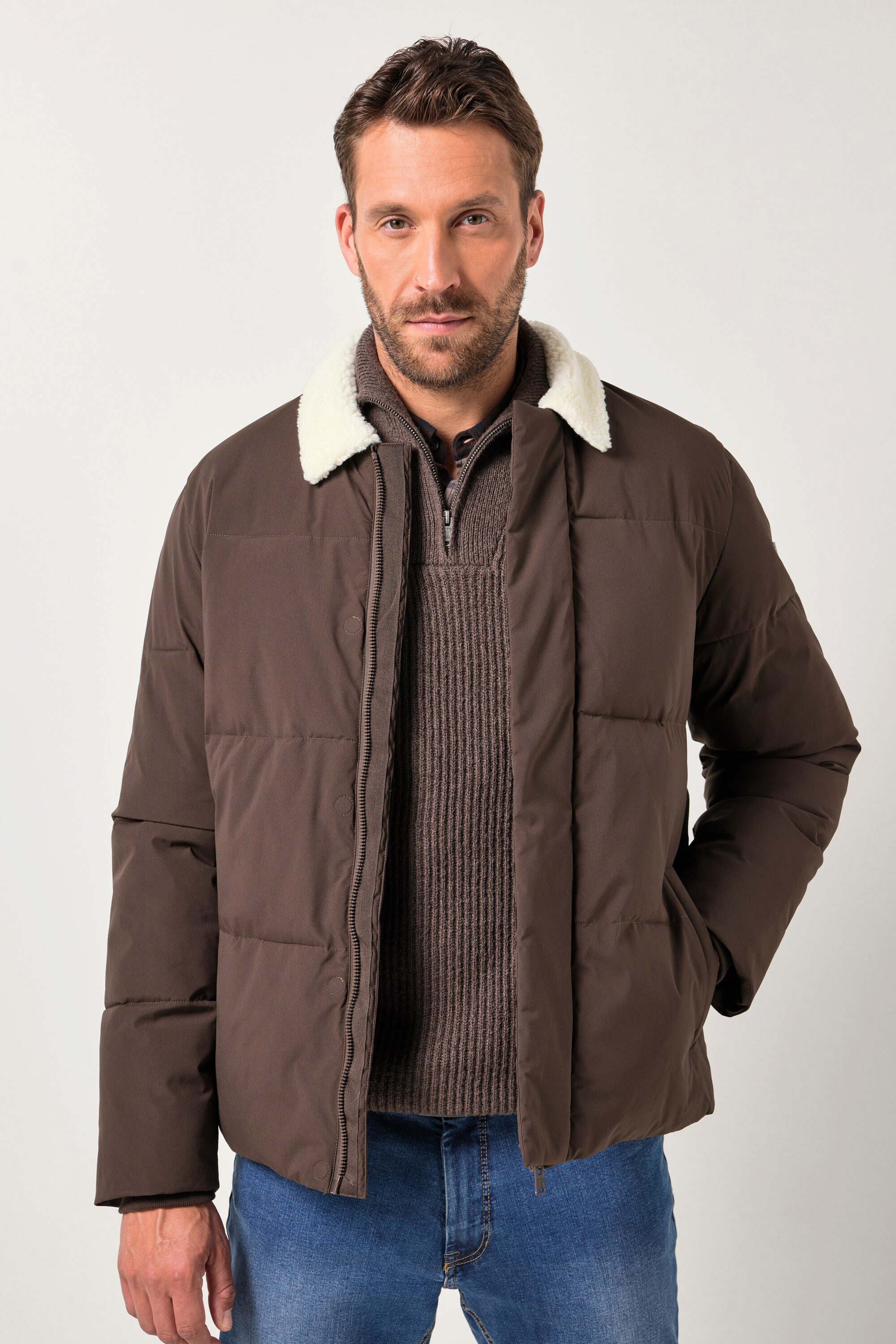 Steppjacke Jacke Teddykragen warmes Futter Zipptaschen