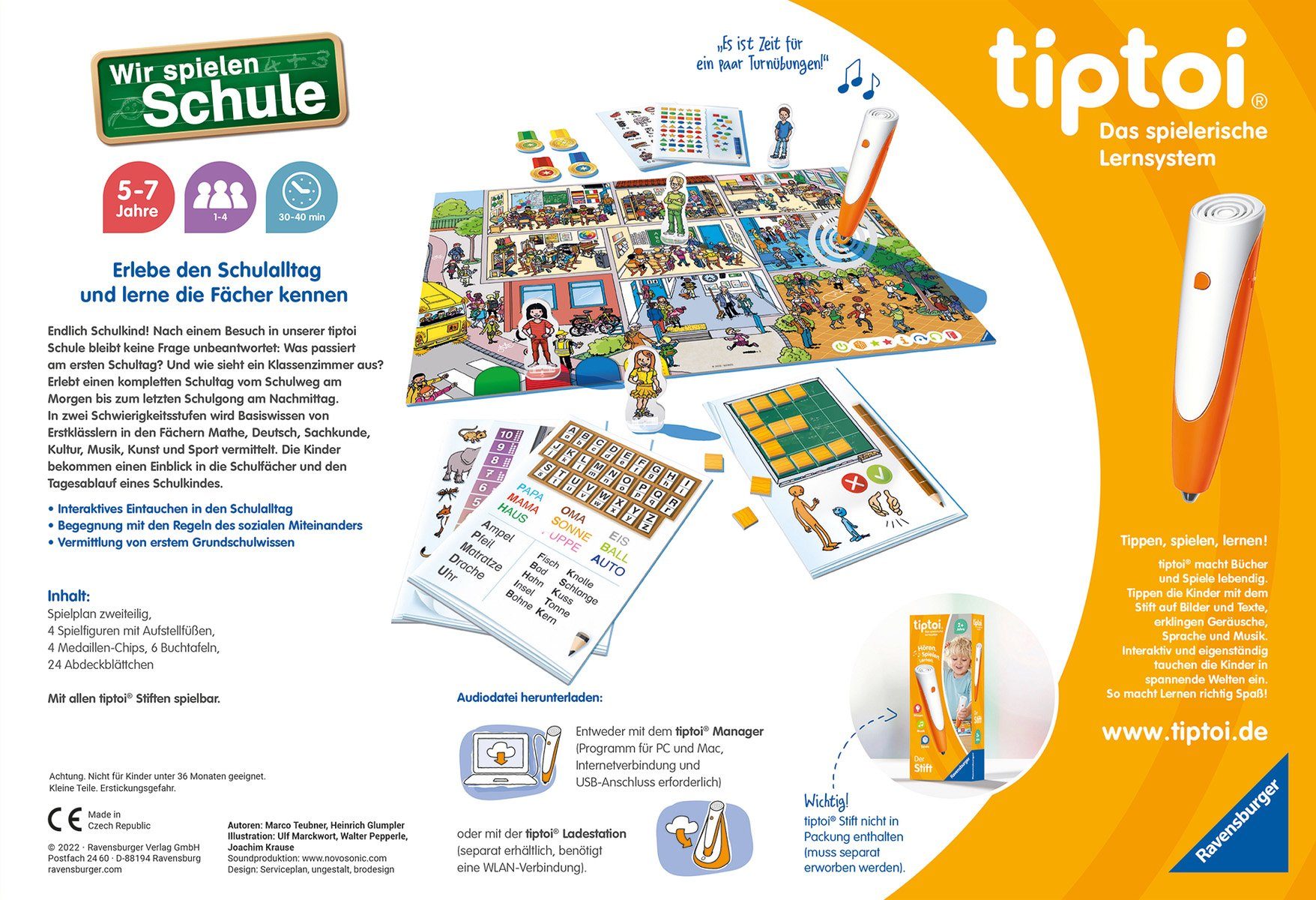 Ravensburger Spiel tiptoi® Wir spielen Schule, Made in Europe