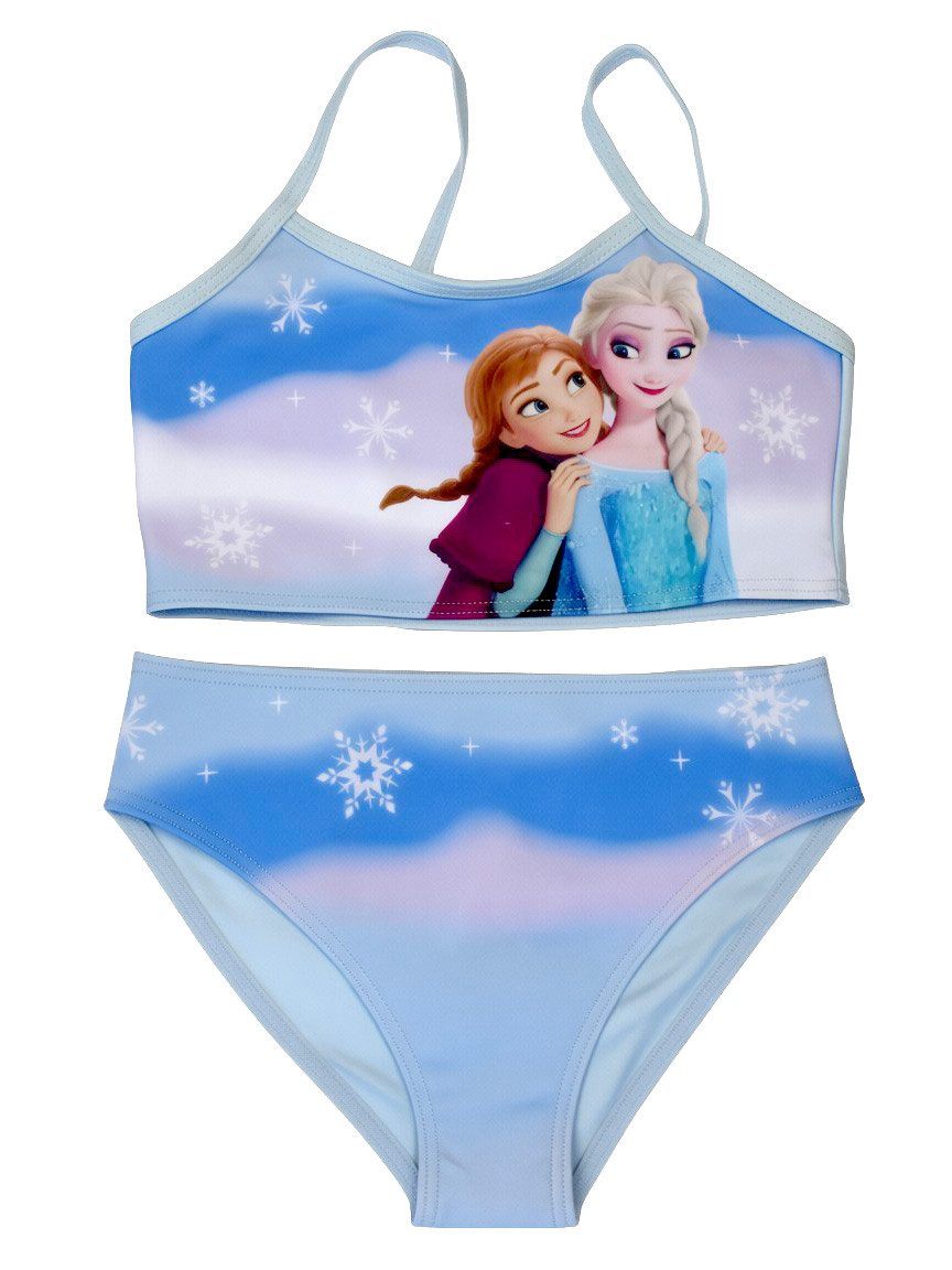 United Labels® Bustier-Bikini Die Eiskönigin Bikini Elsa & Anna Frozen Zweiteiler Schwimmanzug