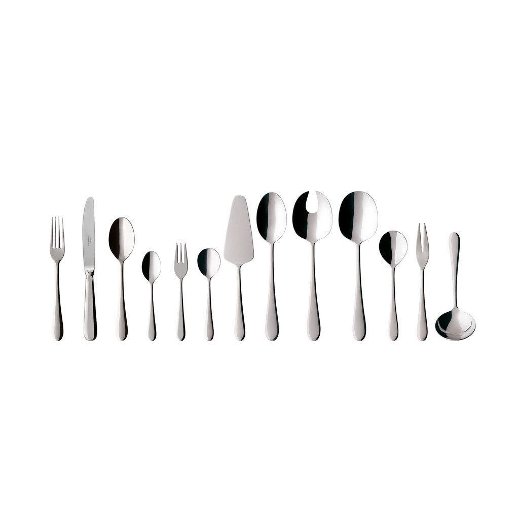 Villeroy & Boch Besteck-Set Oscar Tafelbesteck 68tlg. 44x29x9cm (68-tlg), 12 Personen, Edelstahl, Edelstahl, 68 Stck, spülmaschinenfest