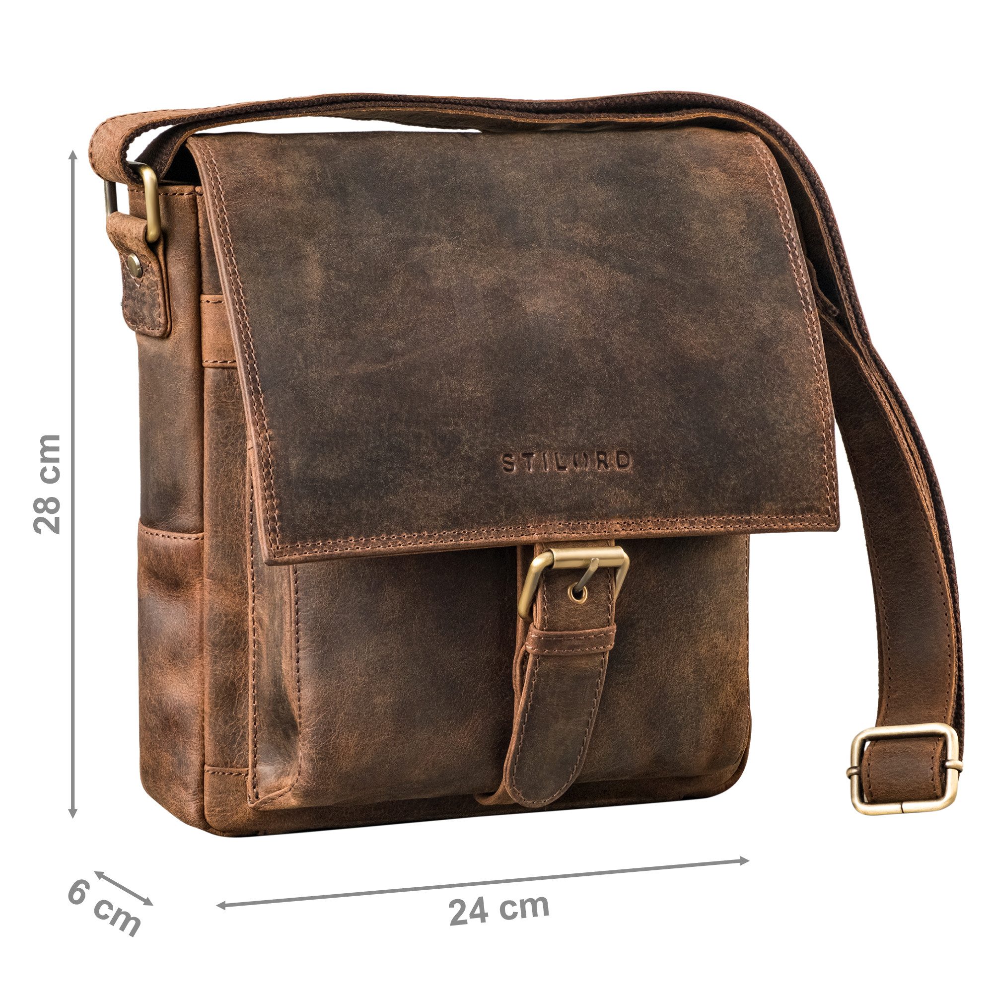 STILORD Schultertasche "Nevio" Herrentasche Leder Umhängetasche günstig online kaufen