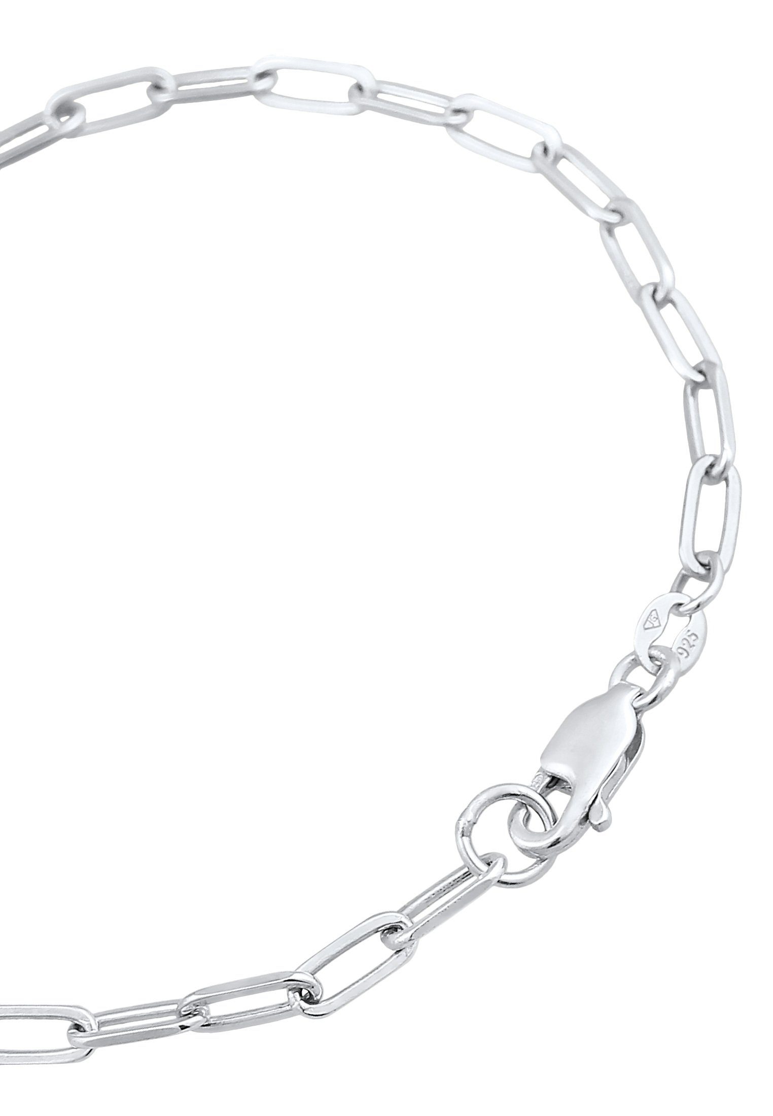 Elli Gliederarmband Chains Oval Chunky Optik 925 Glieder Silber Basic