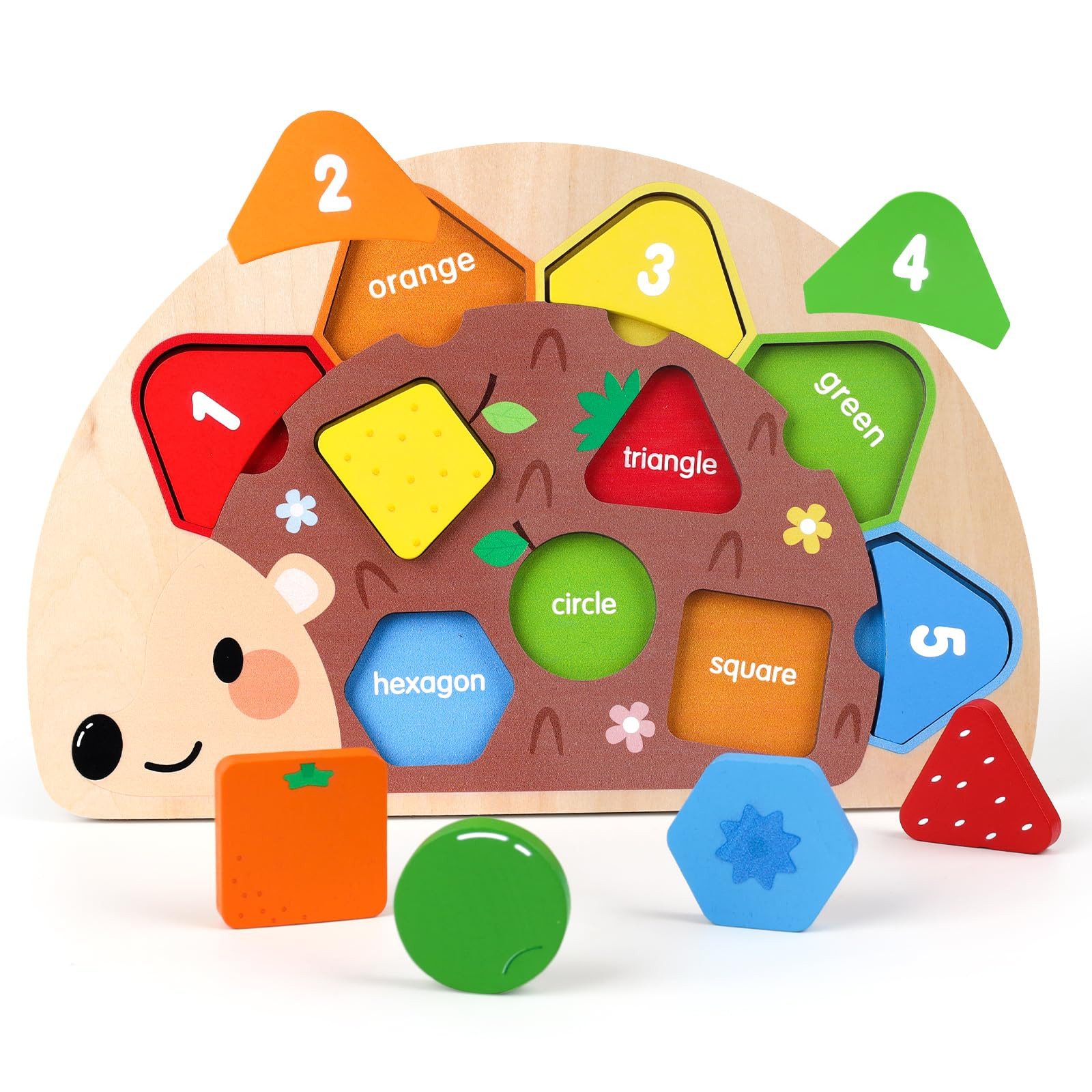 CLTYQ Lernspielzeug Kinder Holzpuzzle mit Rätsel & Farben Montessori Spielz günstig online kaufen