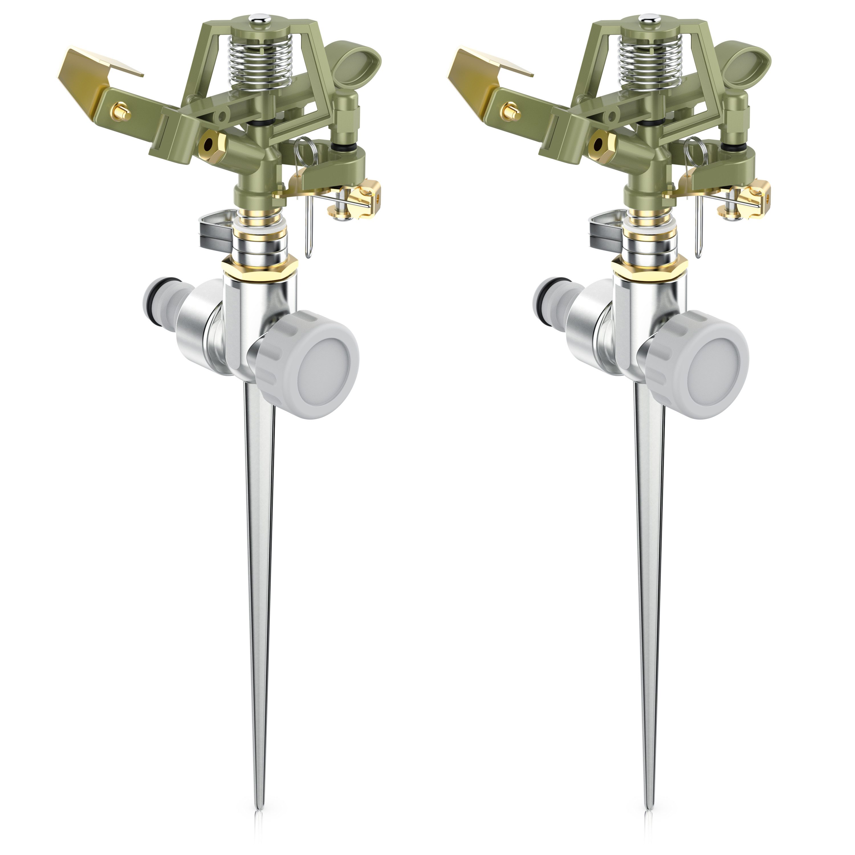 Kreisregner Intervall-Sprinkler, Rasensprenger mit Pulsation, 360° Impulsregner