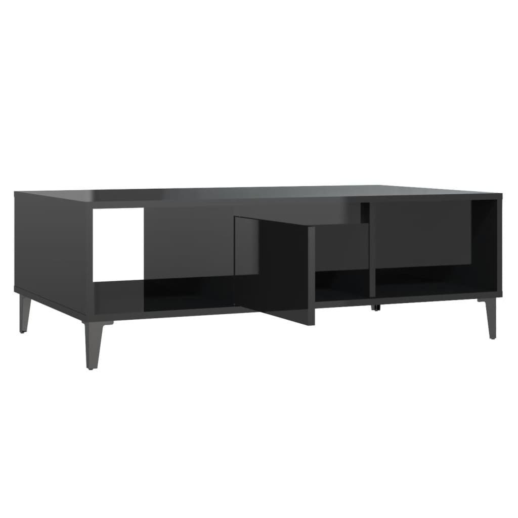 Hochglanz-Schwarz 103,5x60x35 vidaXL Hochglanz-Schwarz | cm Hochglanz-Schwarz Couchtisch (1-St) Holzwerkstoff Couchtisch