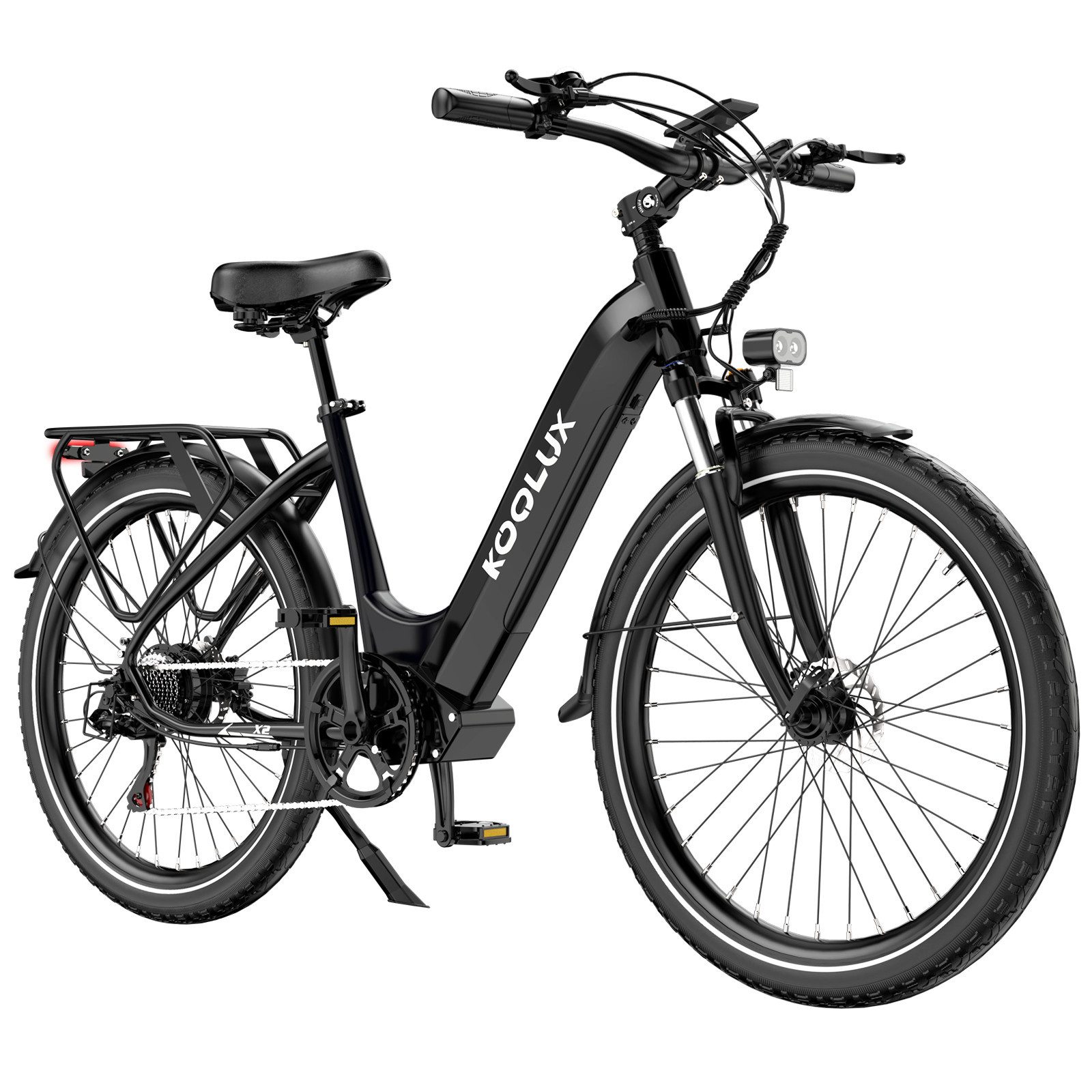 KOOLUX E-Bike 26/27,5 Zoll Elektrofahrrad für Damen/Herren,elektro-cityrad, Heckmotor, 624 Wh, Elektrofahrrad 7-Gang Shimano 48V13AH Herausnehmbare Batterie